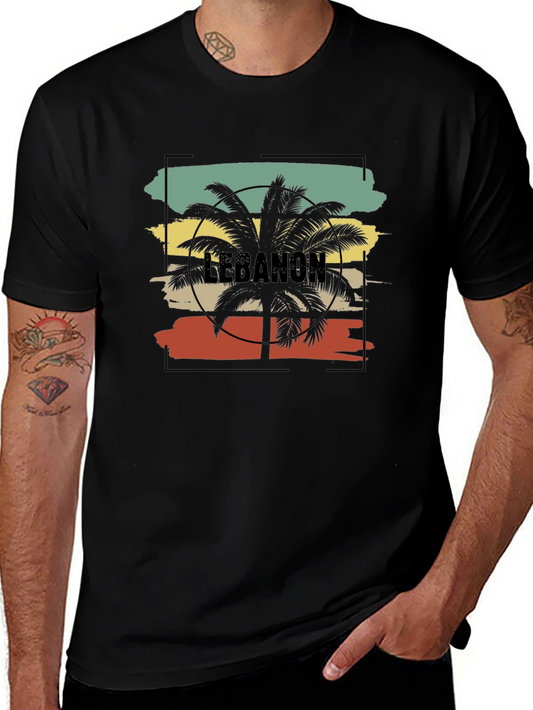 Lebanon Palm Tree Graphic T-Shirt