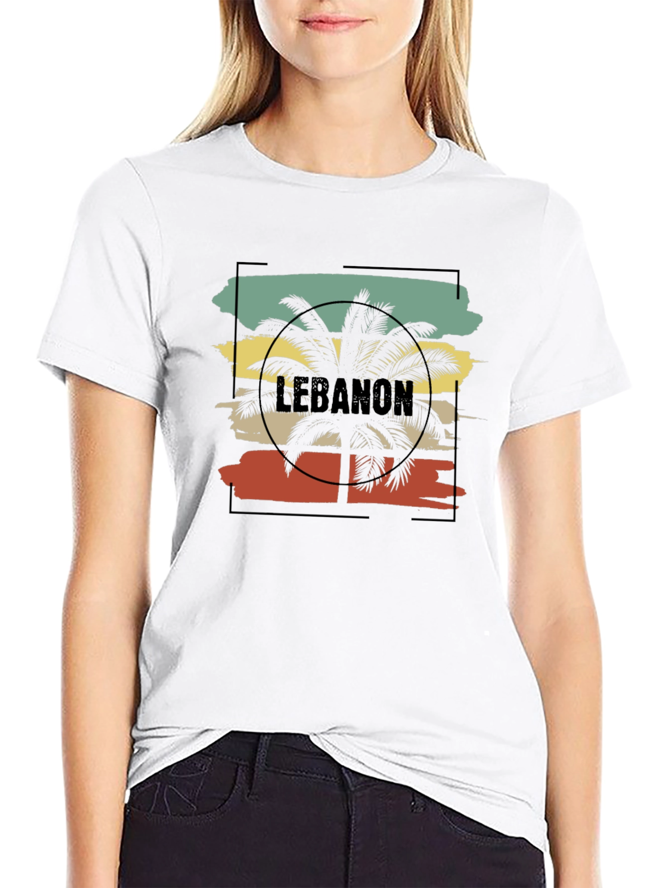 Lebanon Palm Tree Graphic T-Shirt