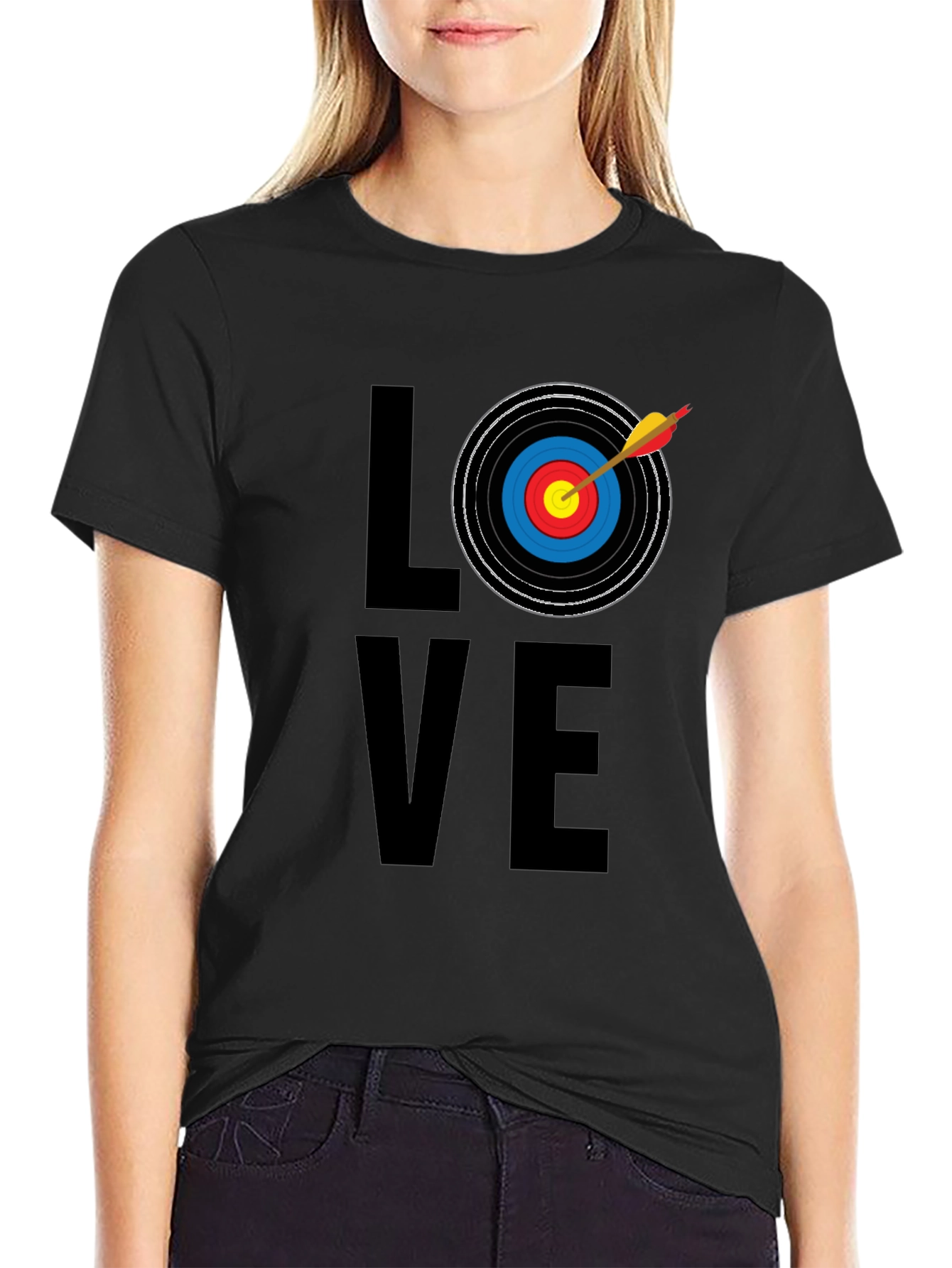 Archery LOVE T-Shirt - Black Graphic Tee
