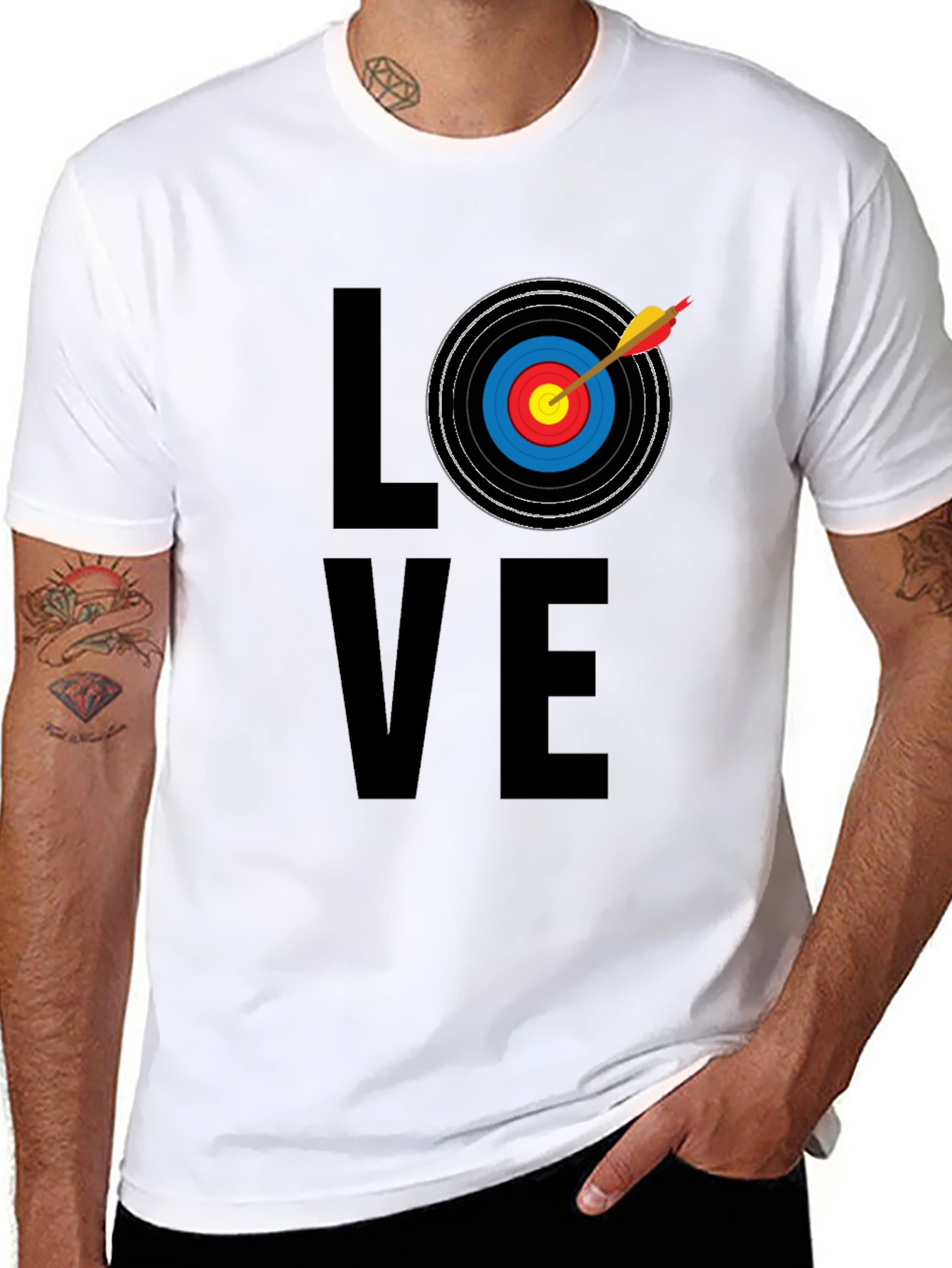 Archery LOVE T-Shirt - Black Graphic Tee