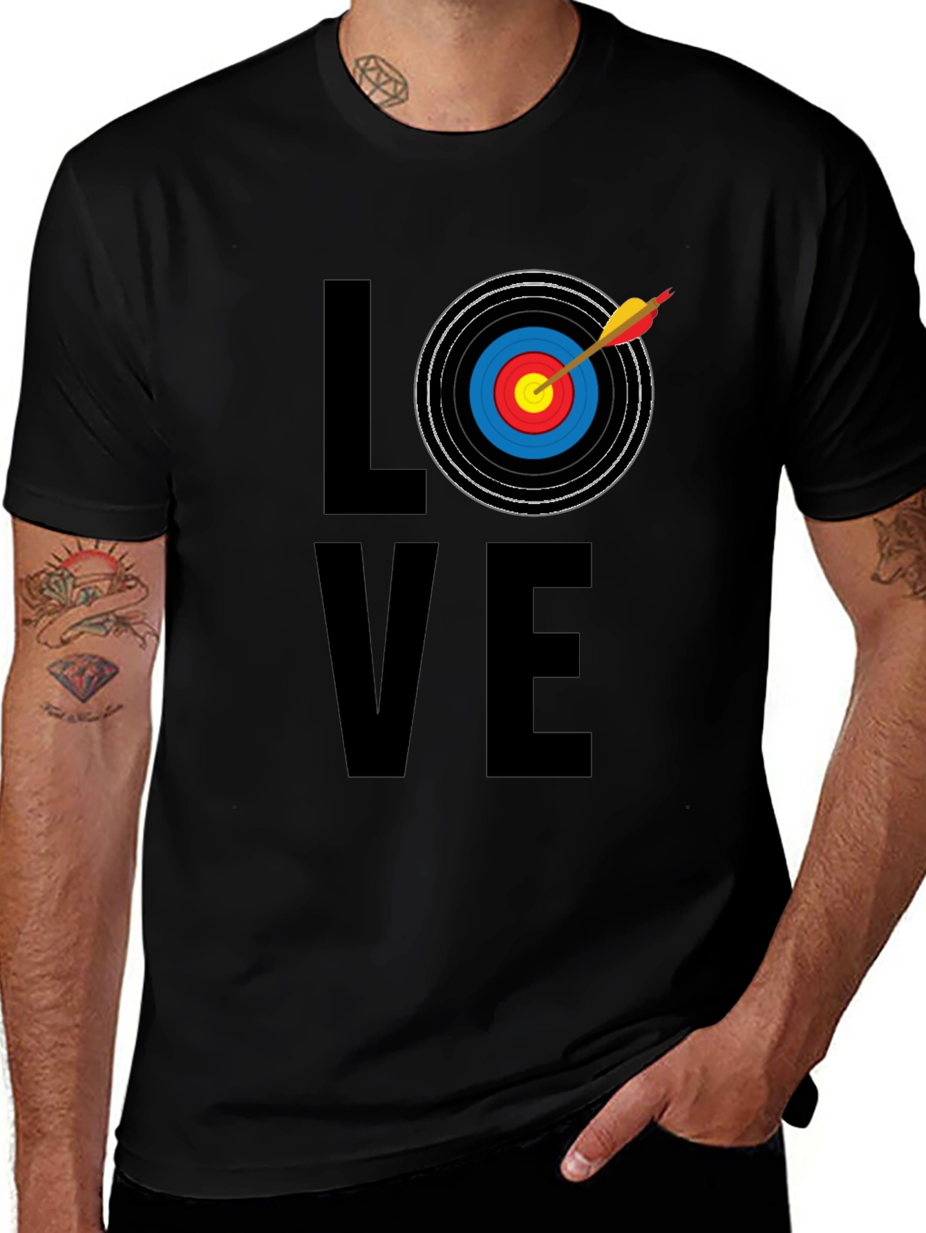 Archery LOVE T-Shirt - Black Graphic Tee