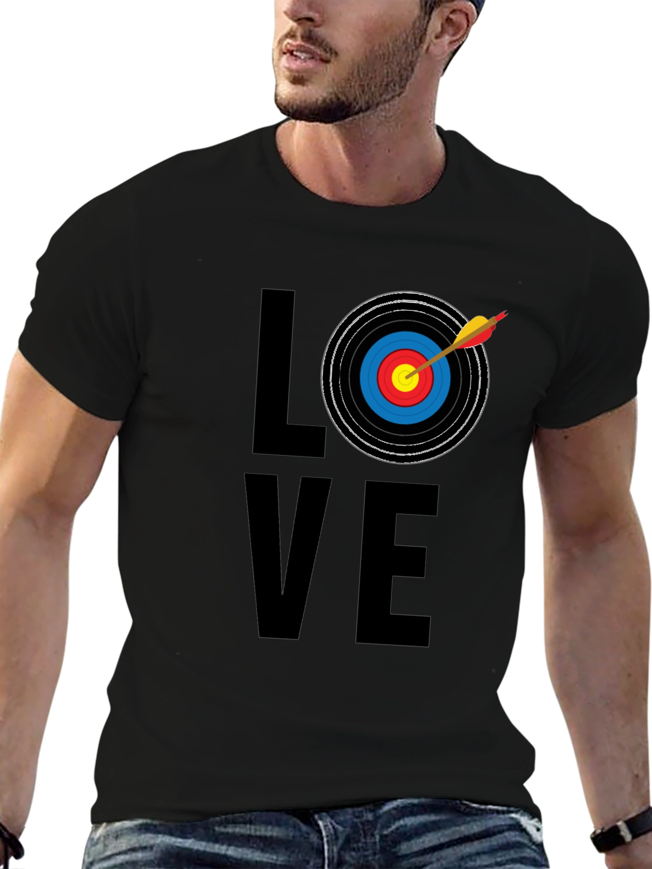 Archery LOVE T-Shirt - Black Graphic Tee