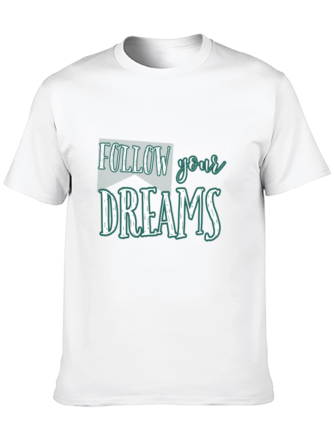 Follow Your Dreams Graphic Tee - Black Cotton T-Shirt