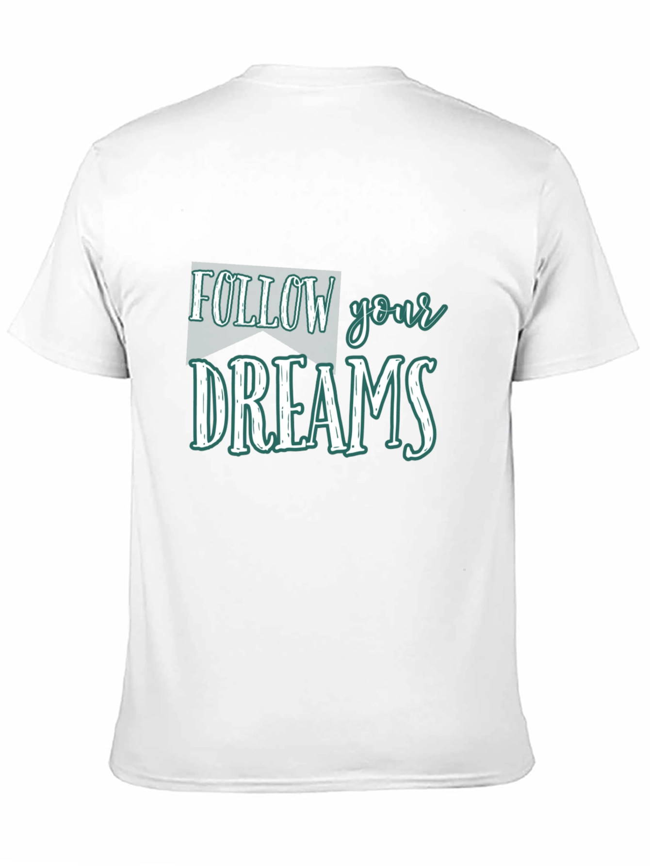 Follow Your Dreams Graphic Tee - Black Cotton T-Shirt