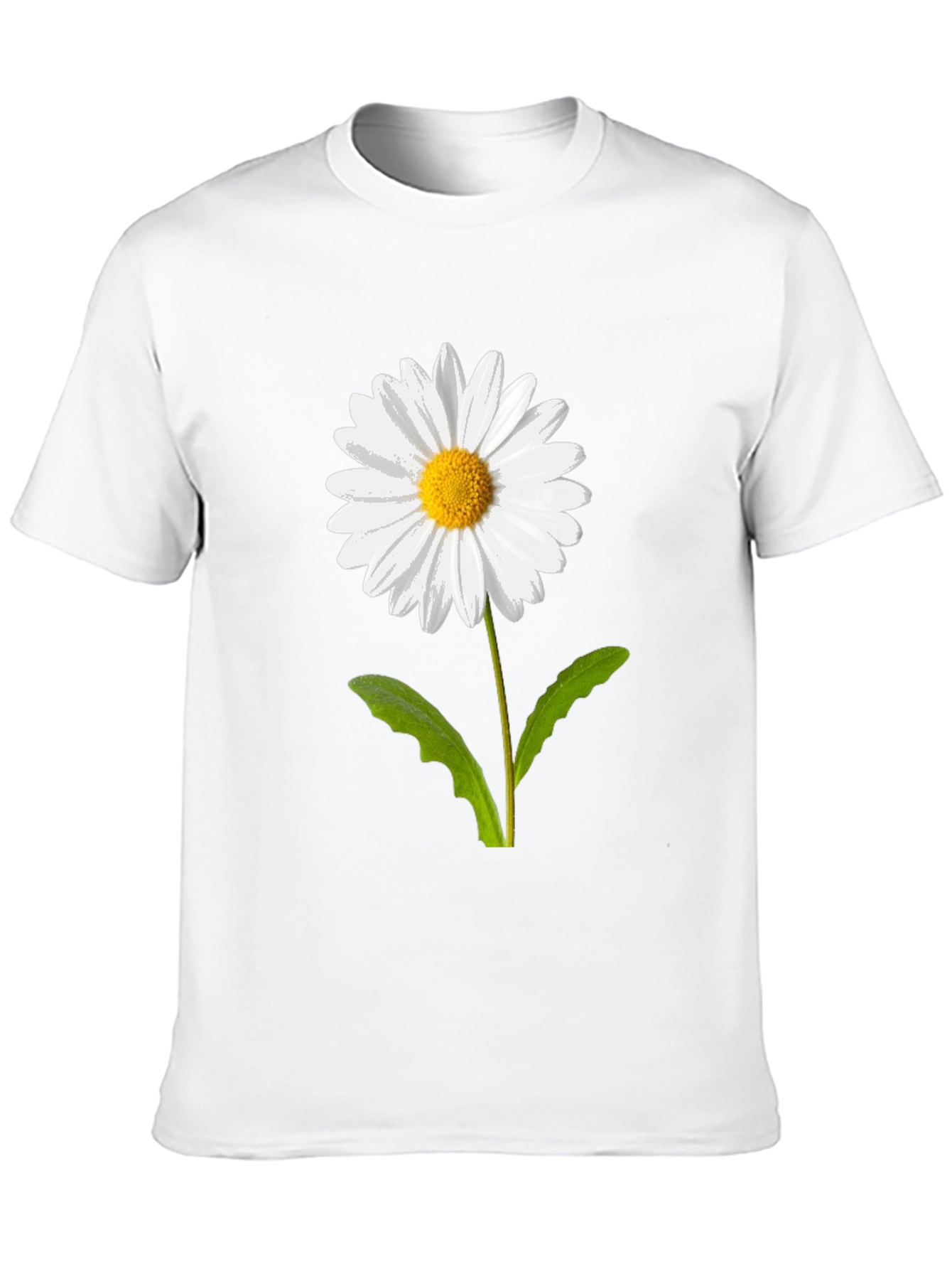 Daisy Flower Graphic Tee - Casual Black T-Shirt