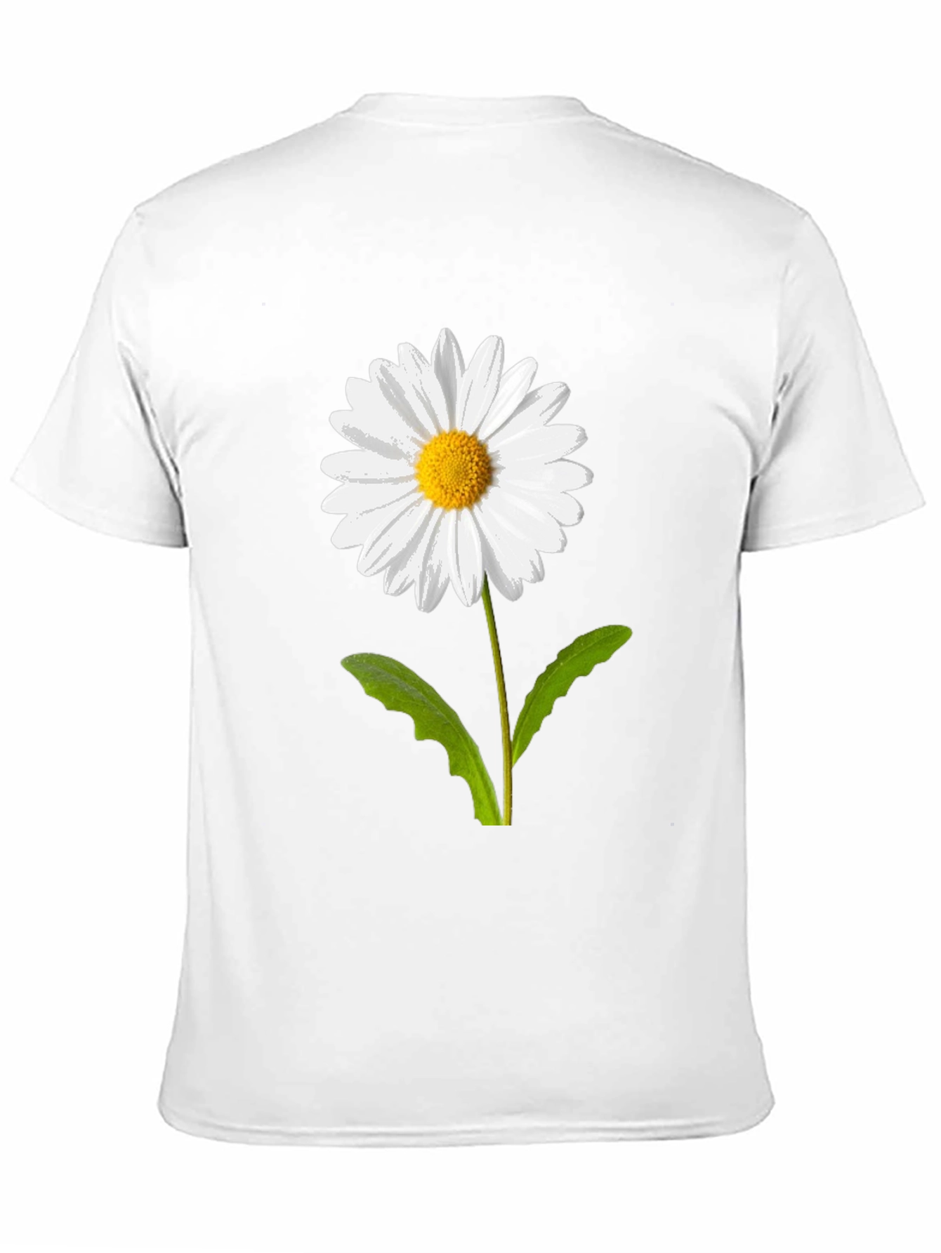 Daisy Flower Graphic Tee - Casual Black T-Shirt