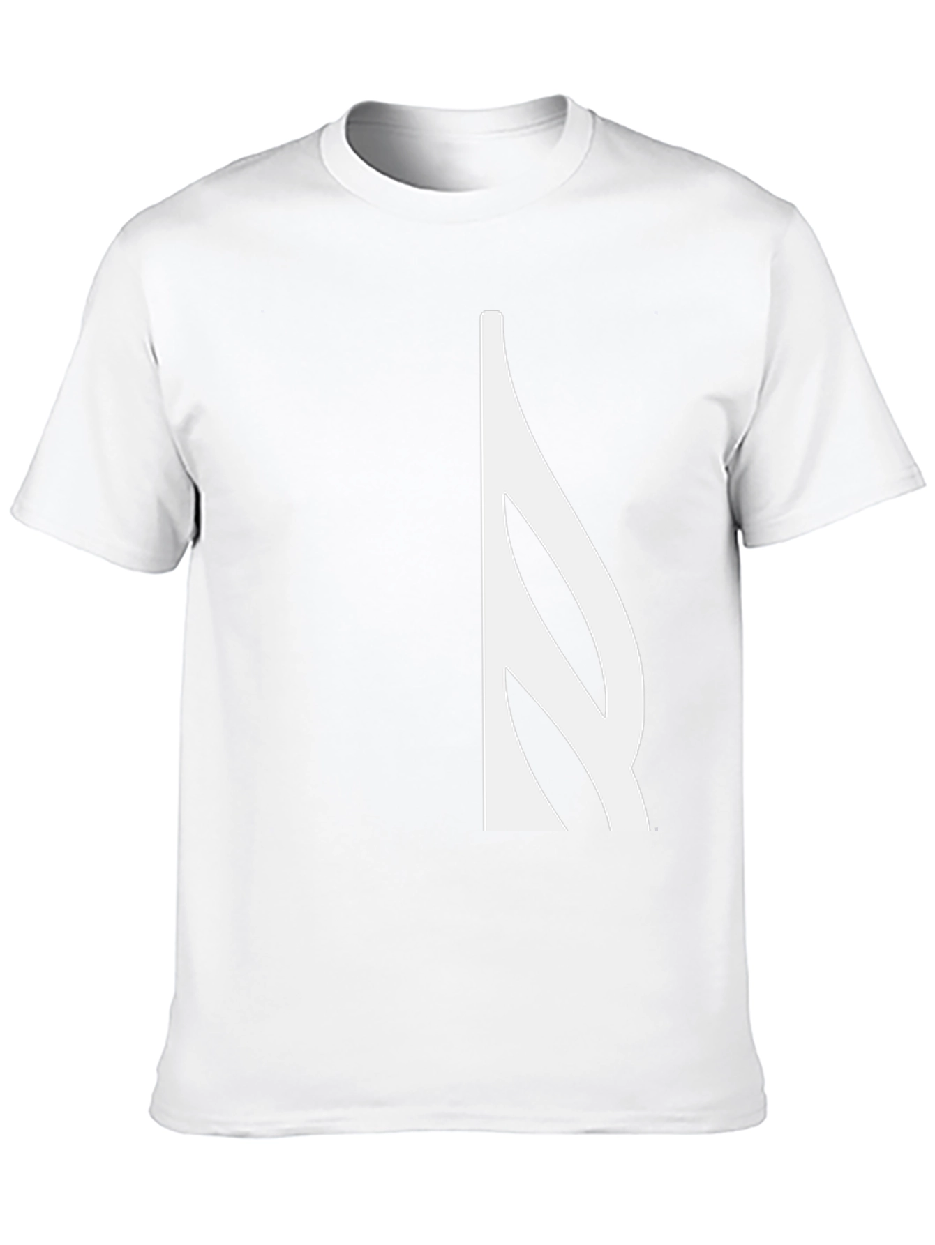 Modern Black T-Shirt with Abstract White Design
