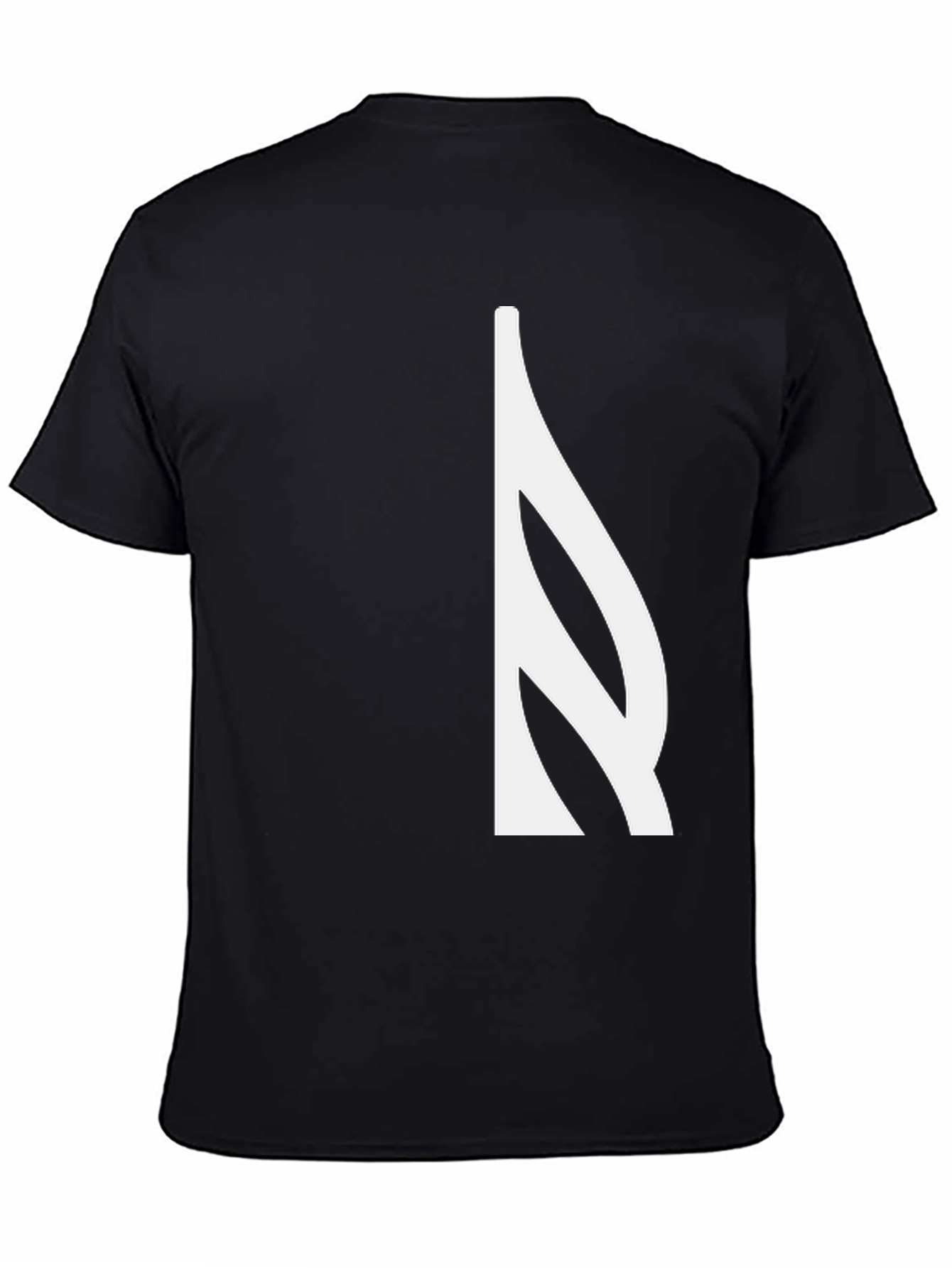 Modern Black T-Shirt with Abstract White Design