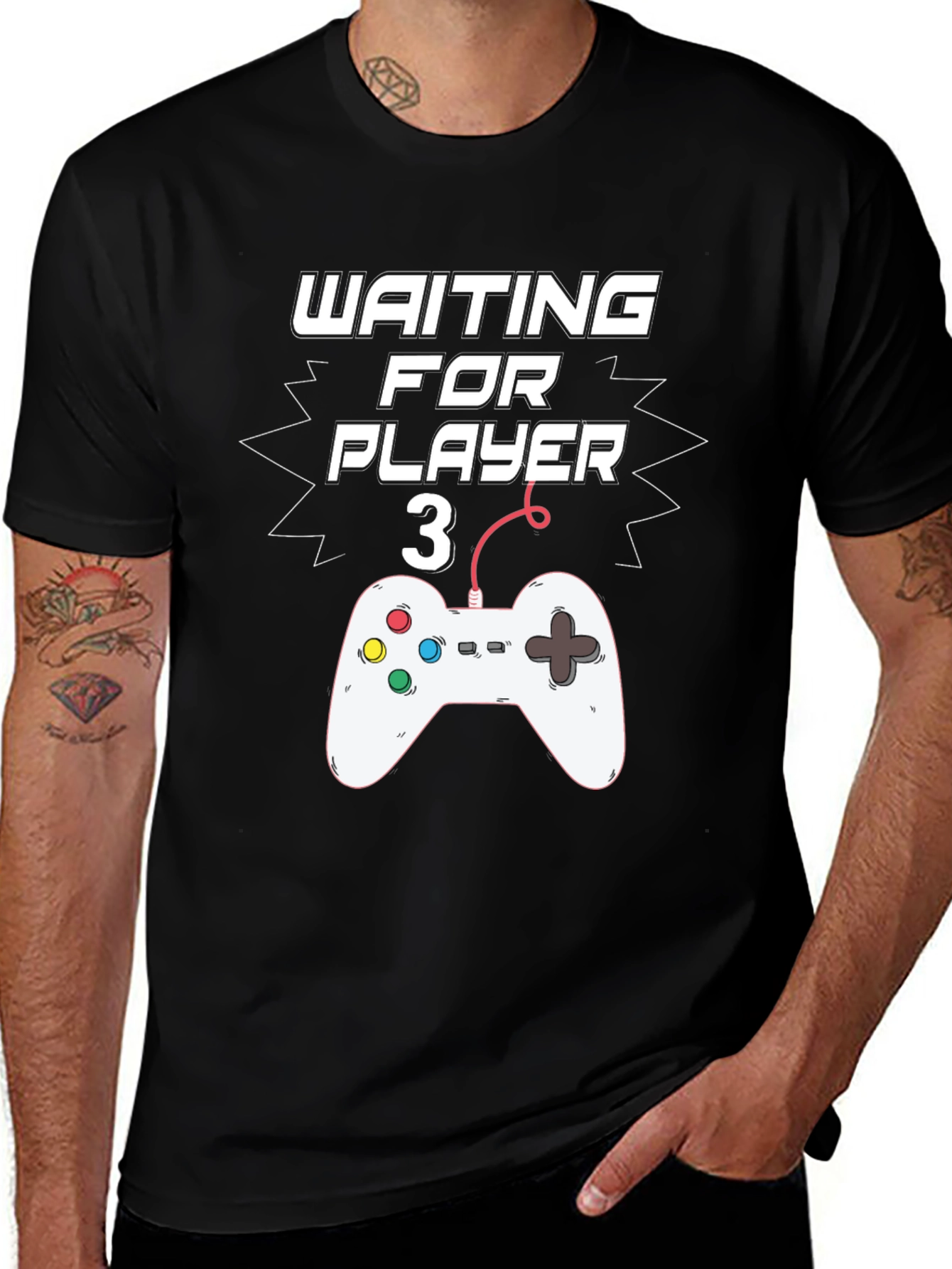 Waiting For Player 3 Gamer T-Shirt