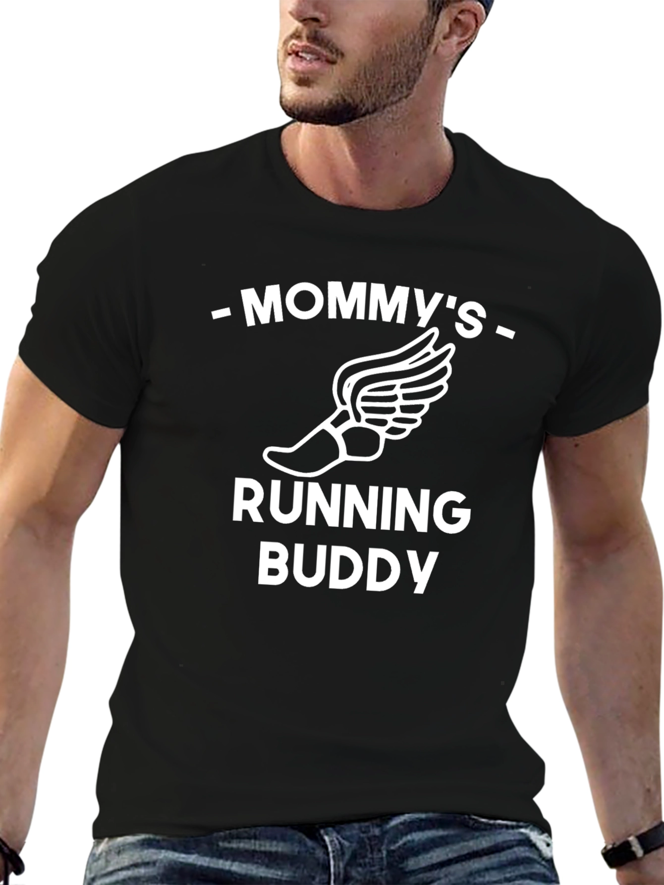 Mommys Running Buddy Tee - Track and Field Shirt