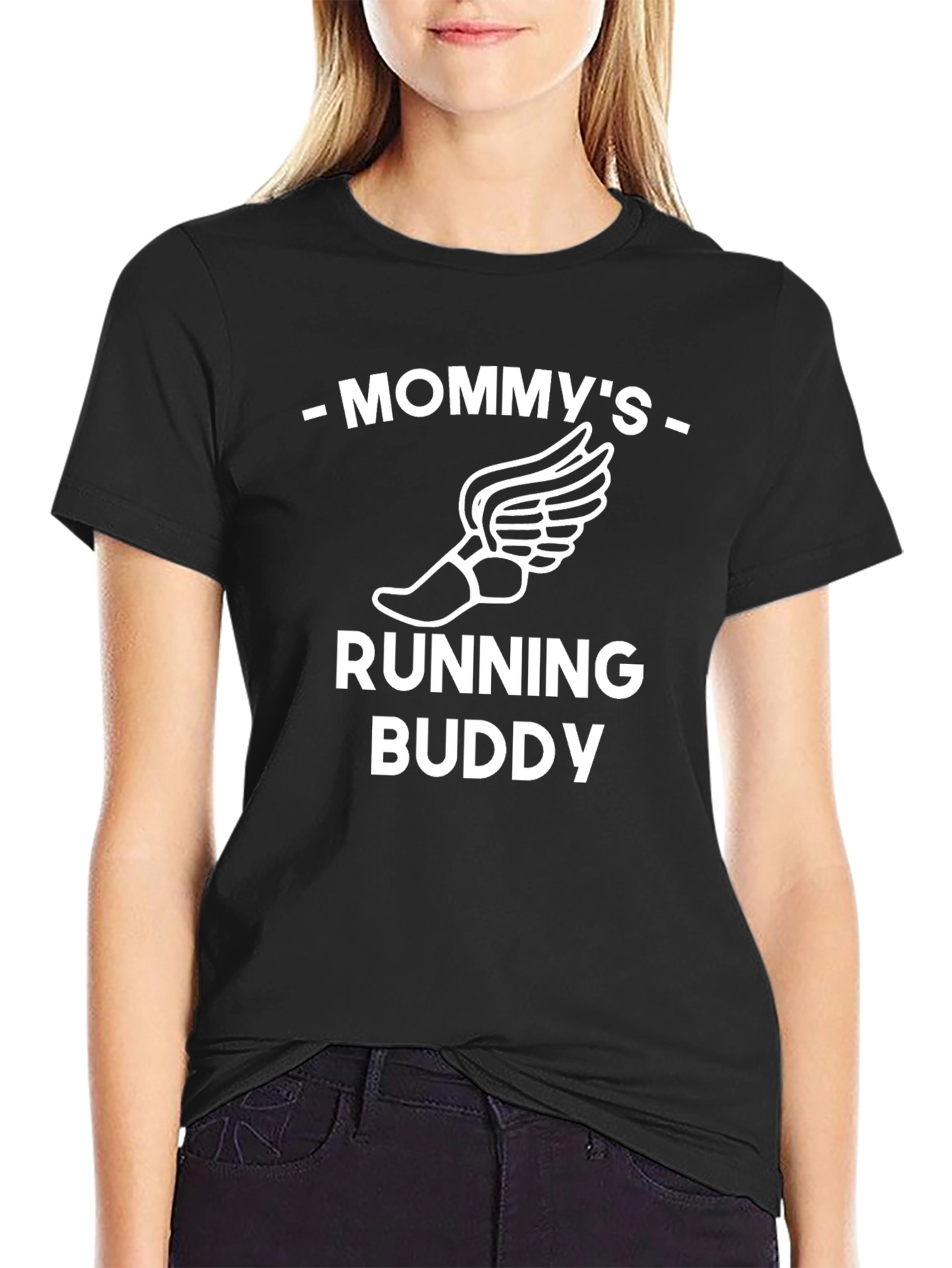 Mommys Running Buddy Tee - Track and Field Shirt