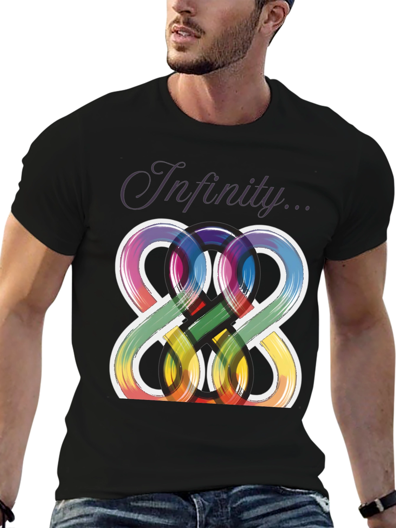 Infinity Symbol Graphic Tee - Unique Artistic Design