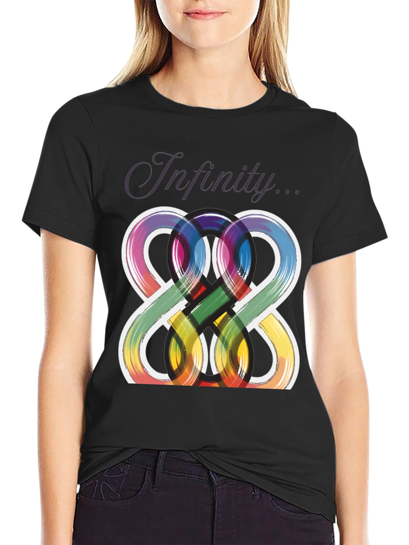 Infinity Symbol Graphic Tee - Unique Artistic Design