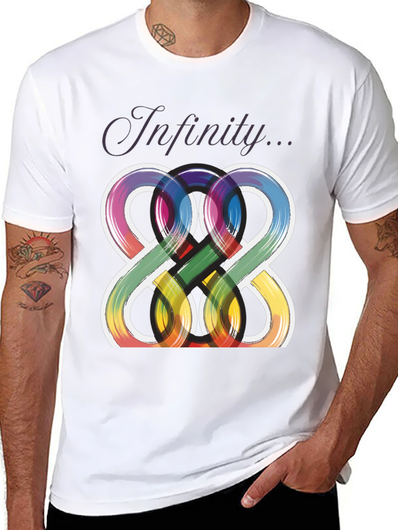Infinity Symbol Graphic Tee - Unique Artistic Design