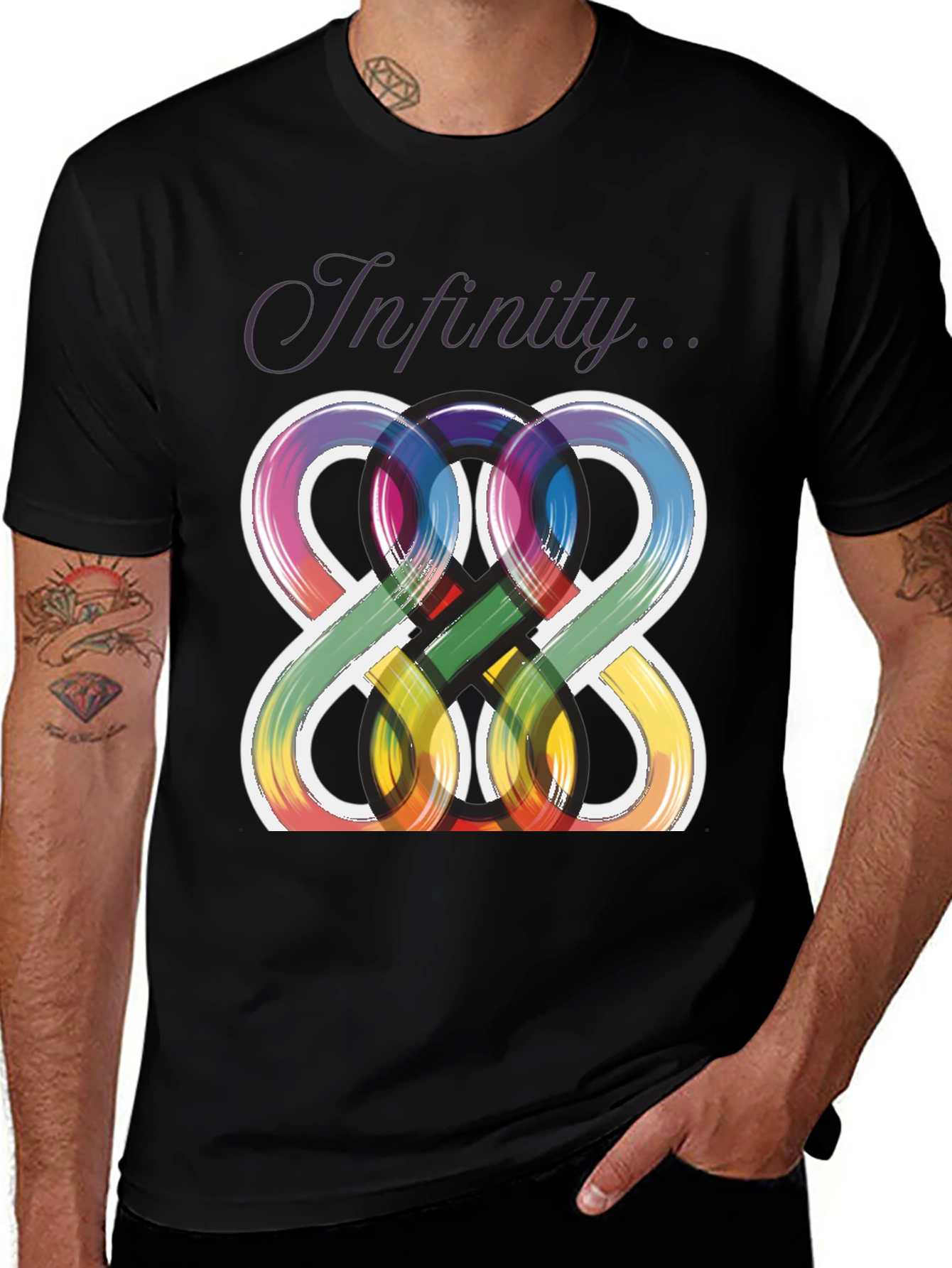 Infinity Symbol Graphic Tee - Unique Artistic Design