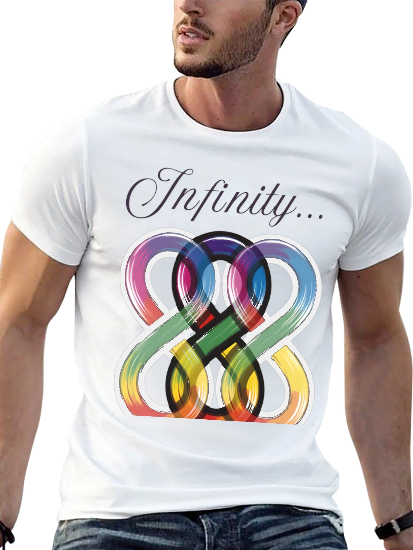 Infinity Symbol Graphic Tee - Unique Artistic Design