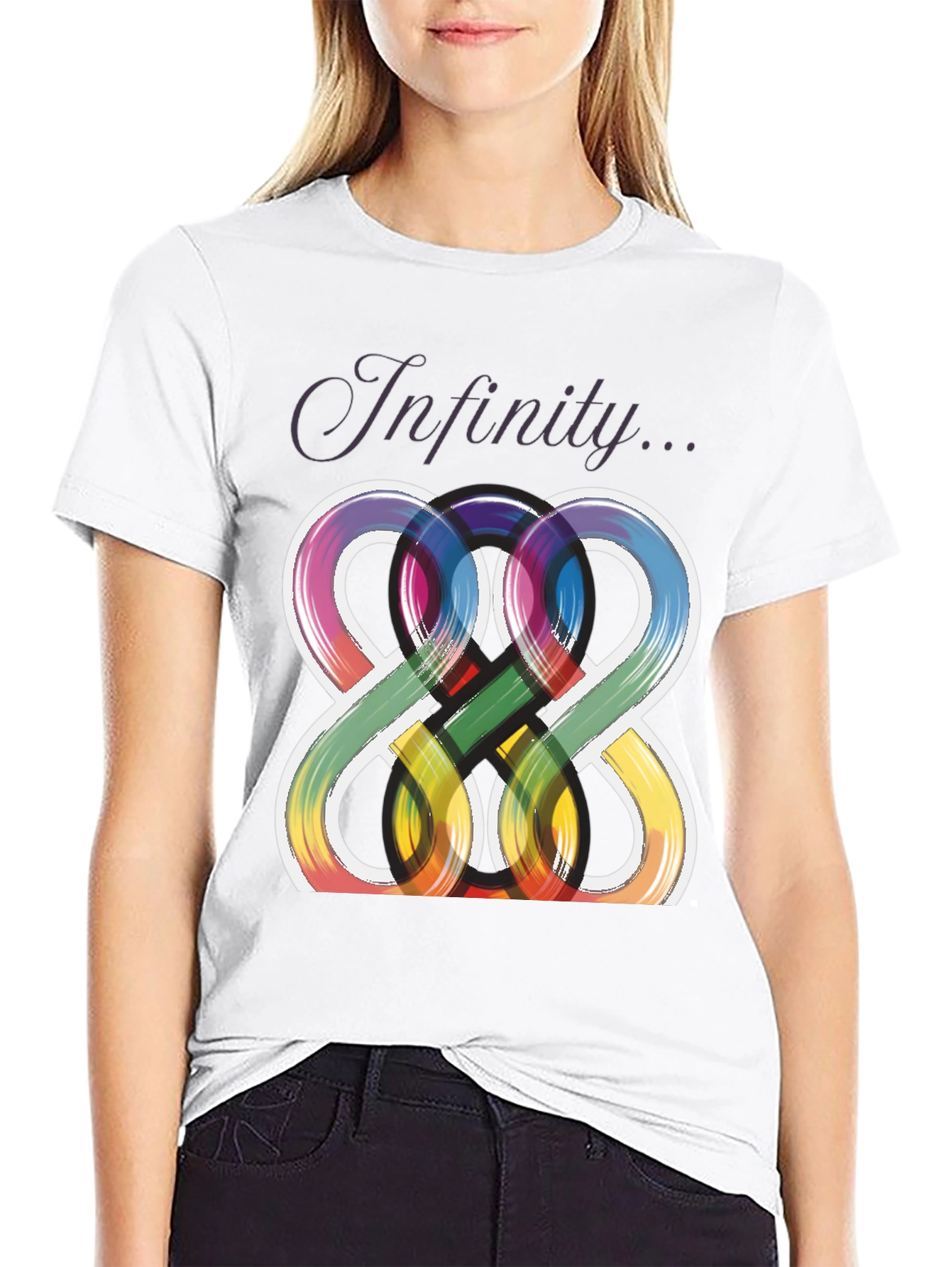 Infinity Symbol Graphic Tee - Unique Artistic Design
