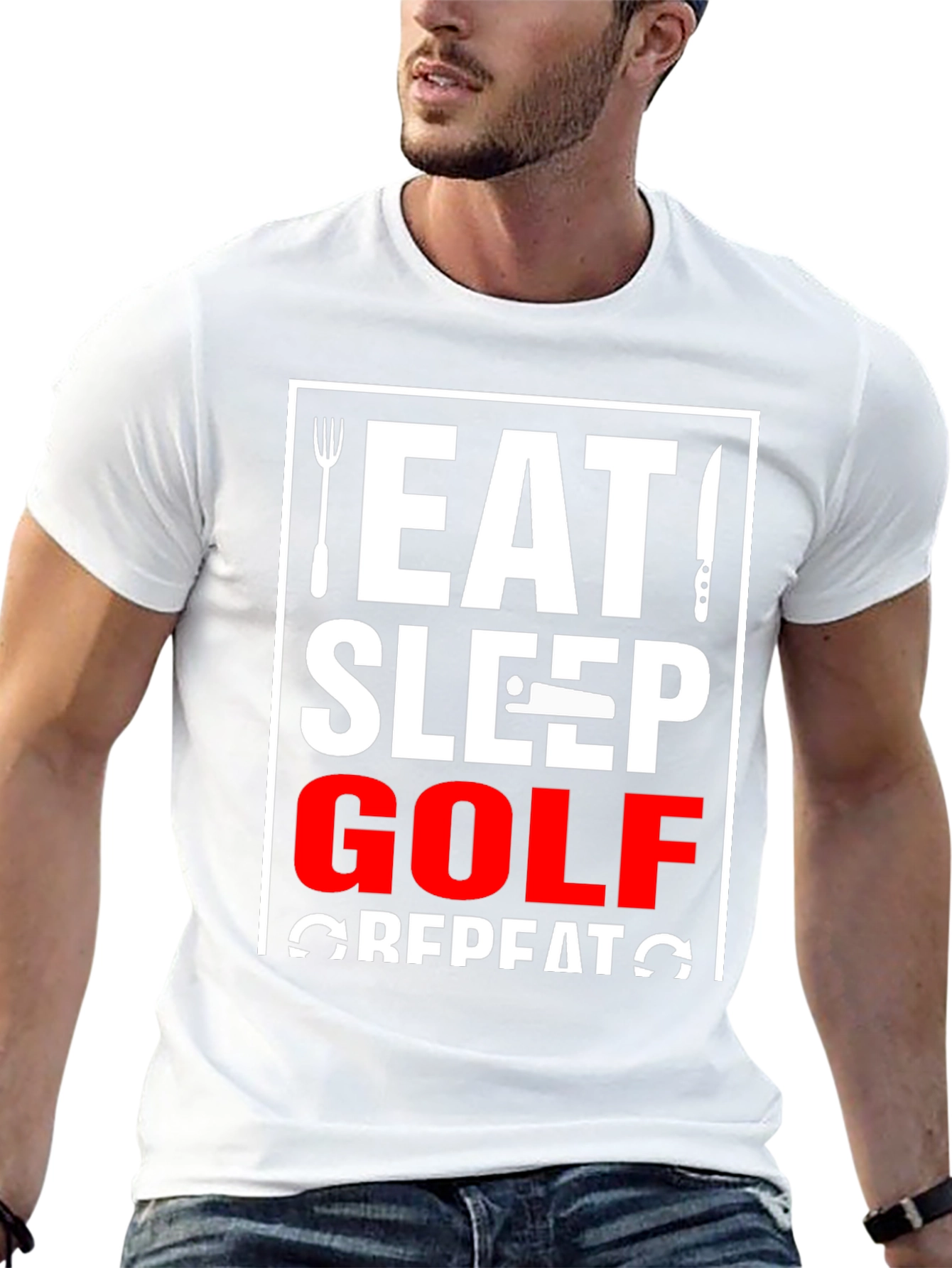 Eat Sleep Golf Repeat T-Shirt