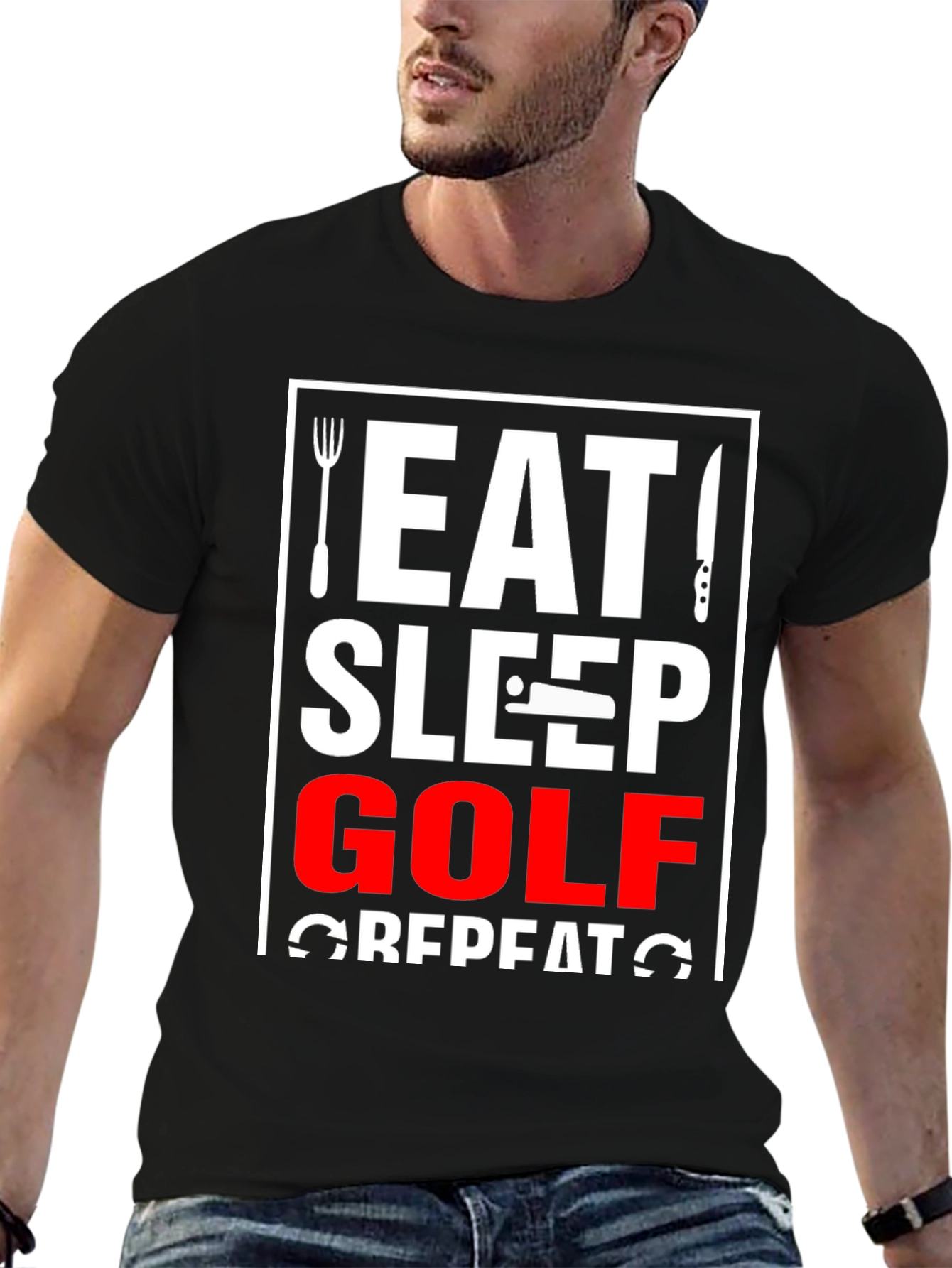 Eat Sleep Golf Repeat T-Shirt