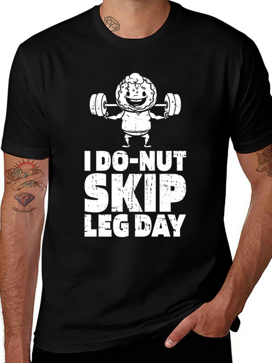 I Do-Nut Skip Leg Day Black T-Shirt