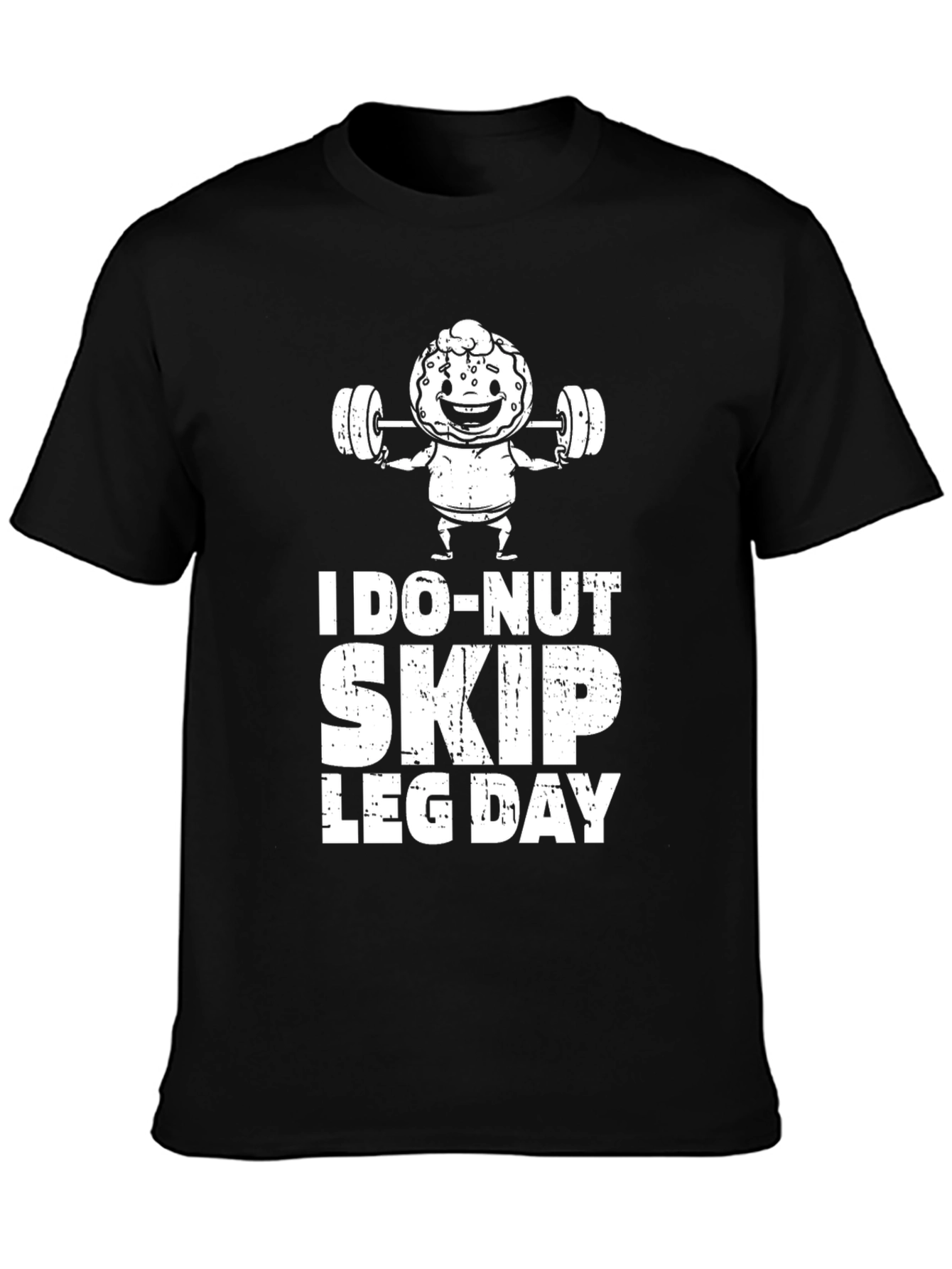 I Do-Nut Skip Leg Day Black T-Shirt