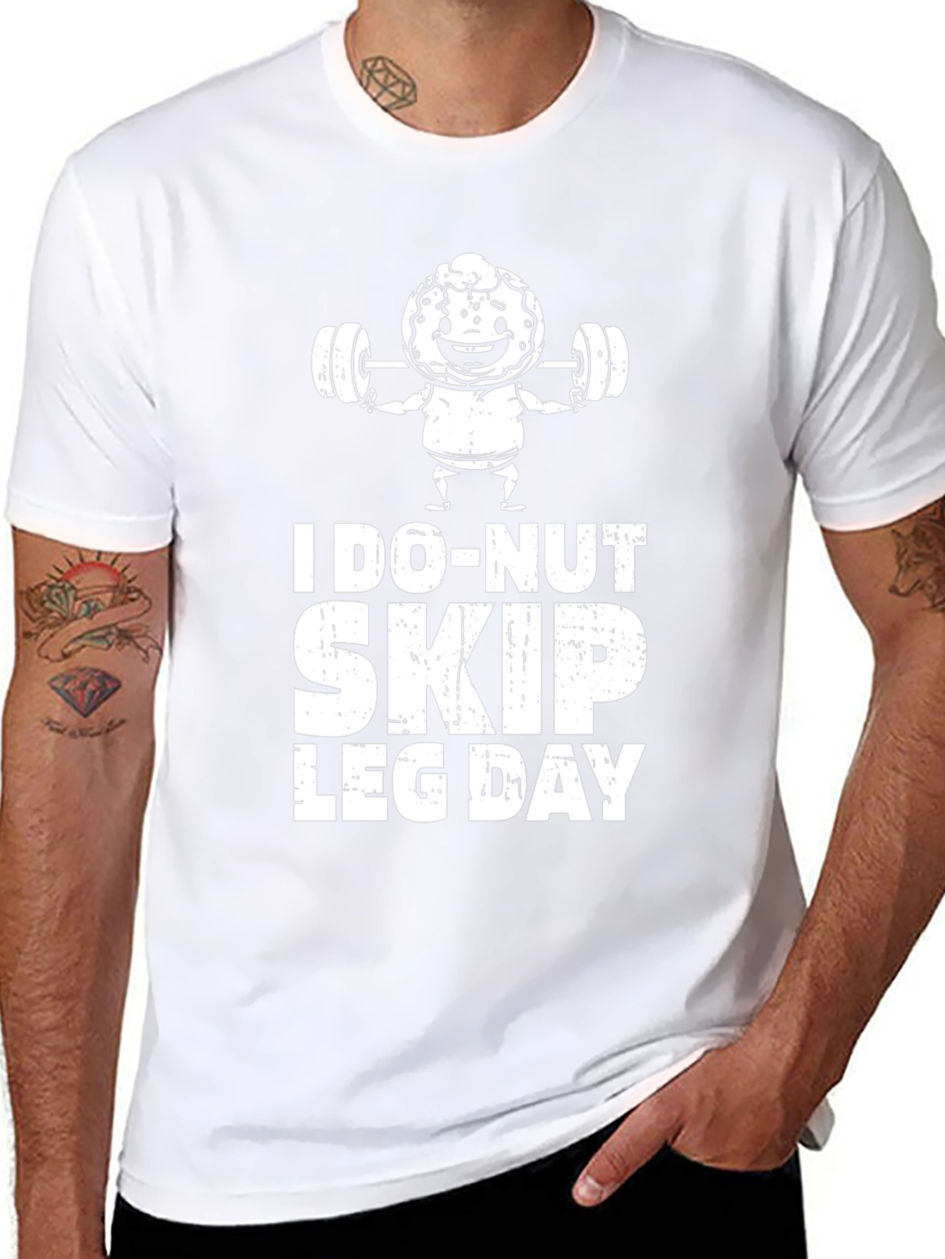 I Do-Nut Skip Leg Day Black T-Shirt