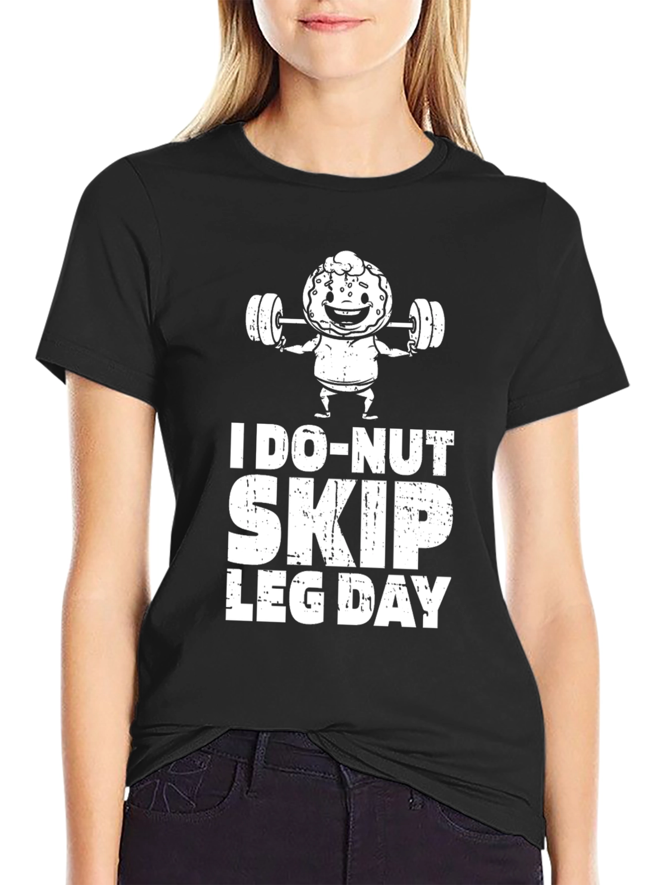 I Do-Nut Skip Leg Day Black T-Shirt
