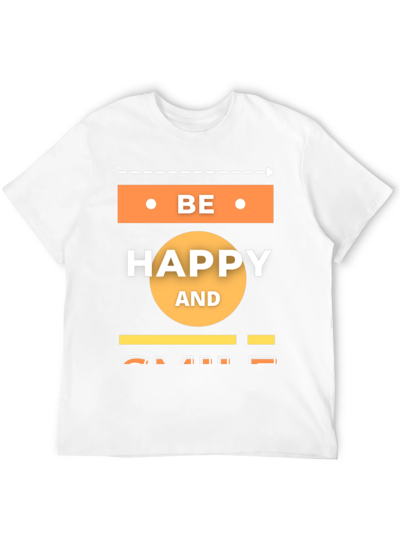 Be Happy T-Shirt - Mens Black Graphic Tee