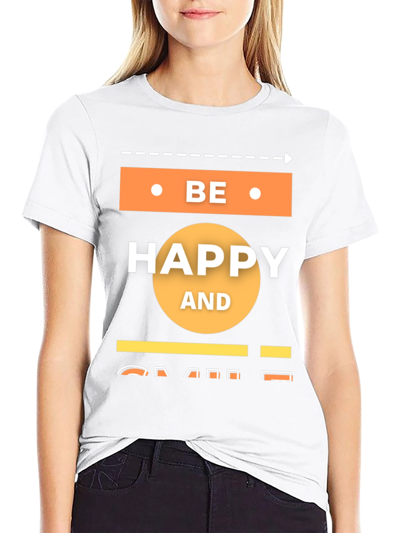 Be Happy T-Shirt - Mens Black Graphic Tee