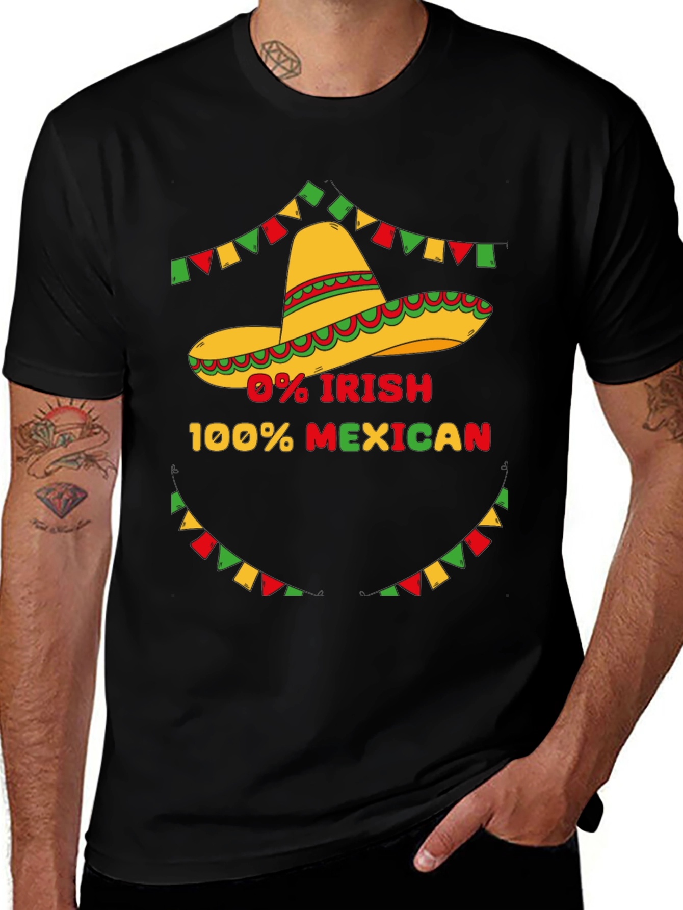 0% Irish 100% Mexican Graphic T-Shirt
