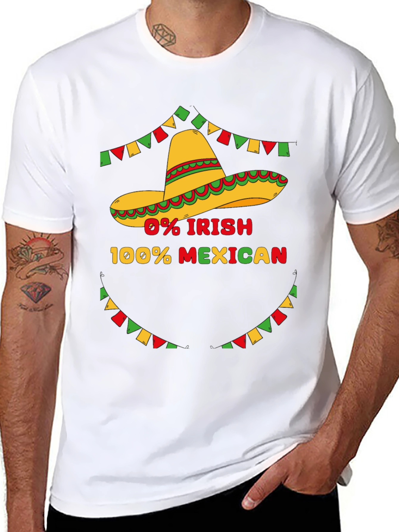 0% Irish 100% Mexican Graphic T-Shirt