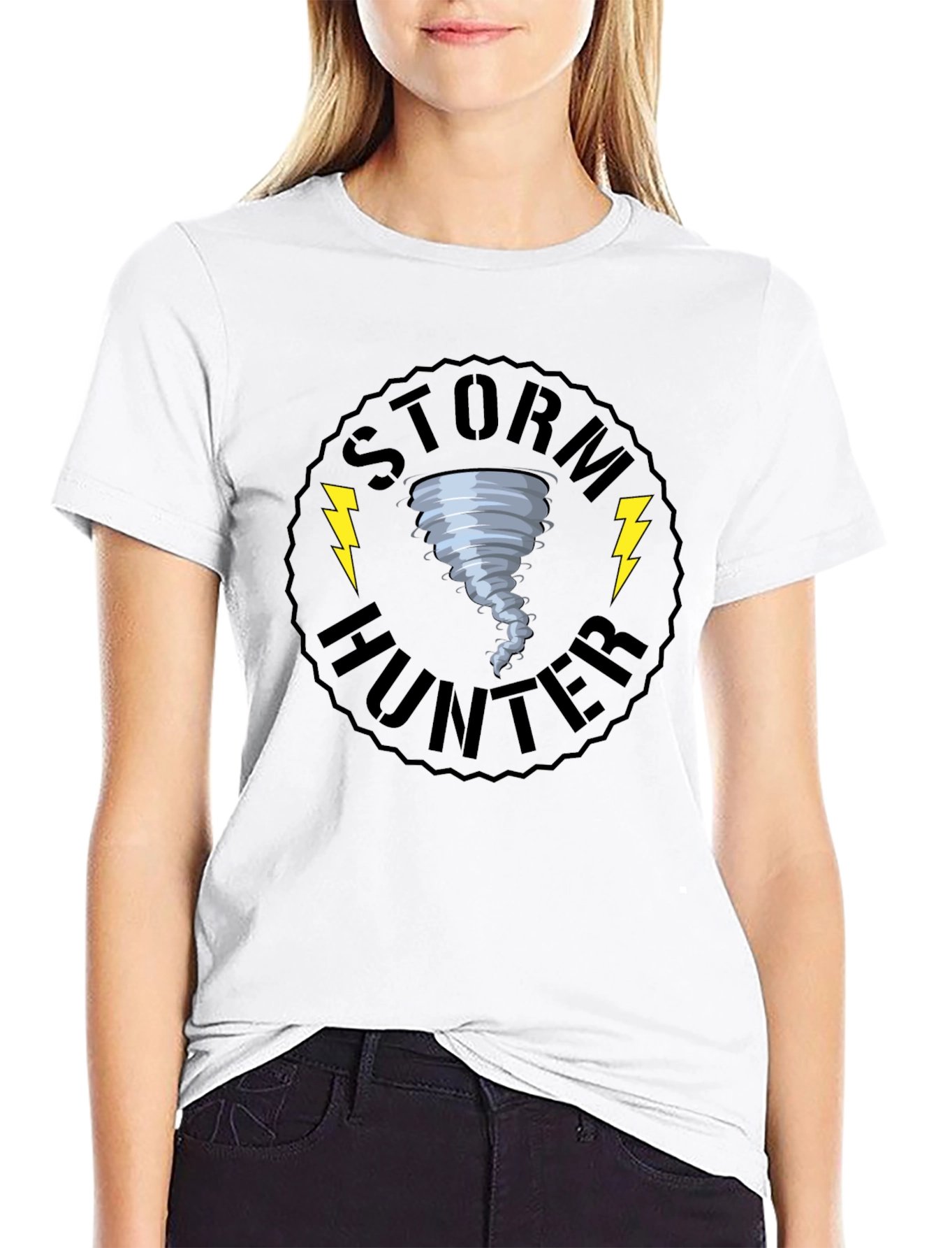 Storm Hunter Black Graphic T-Shirt