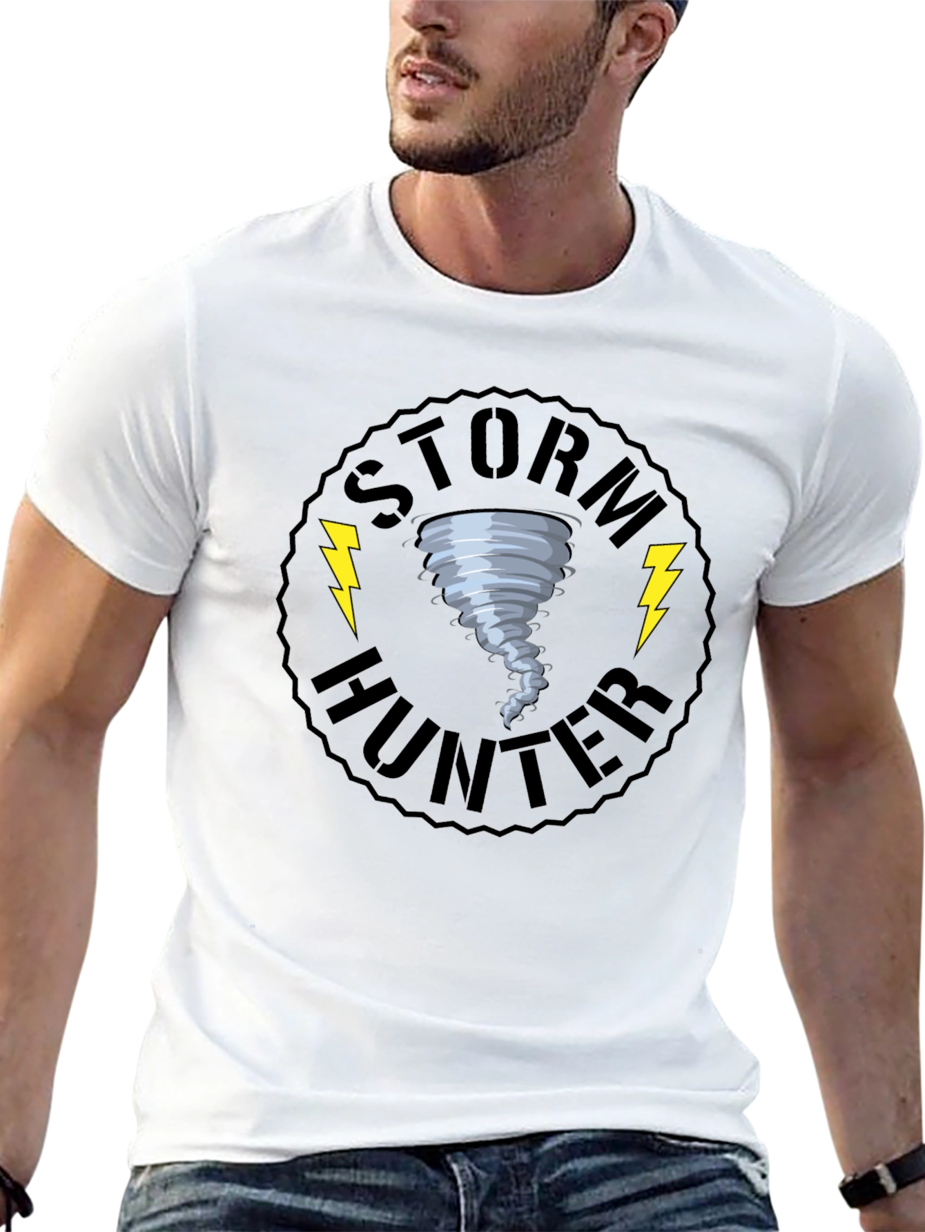 Storm Hunter Black Graphic T-Shirt