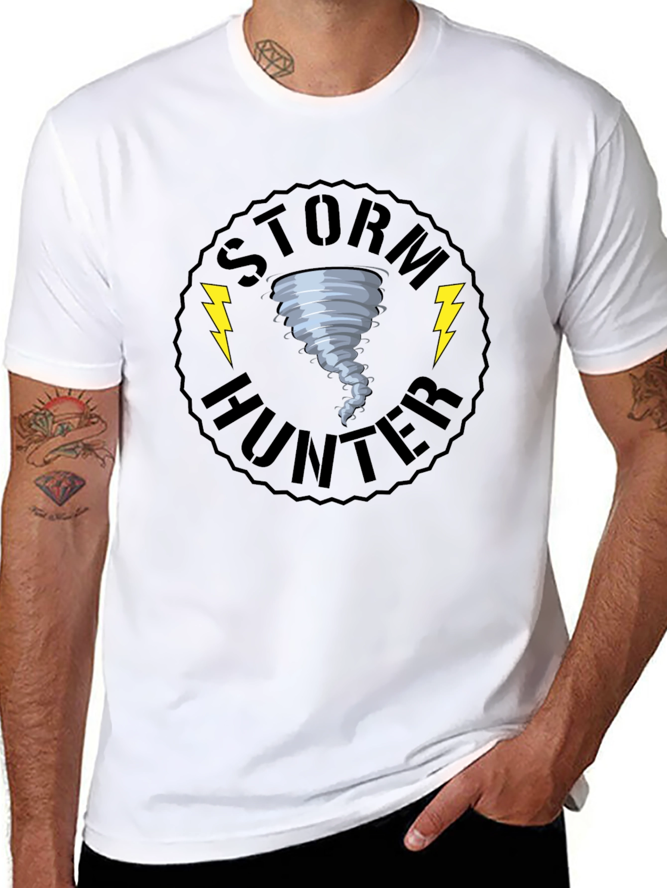 Storm Hunter Black Graphic T-Shirt