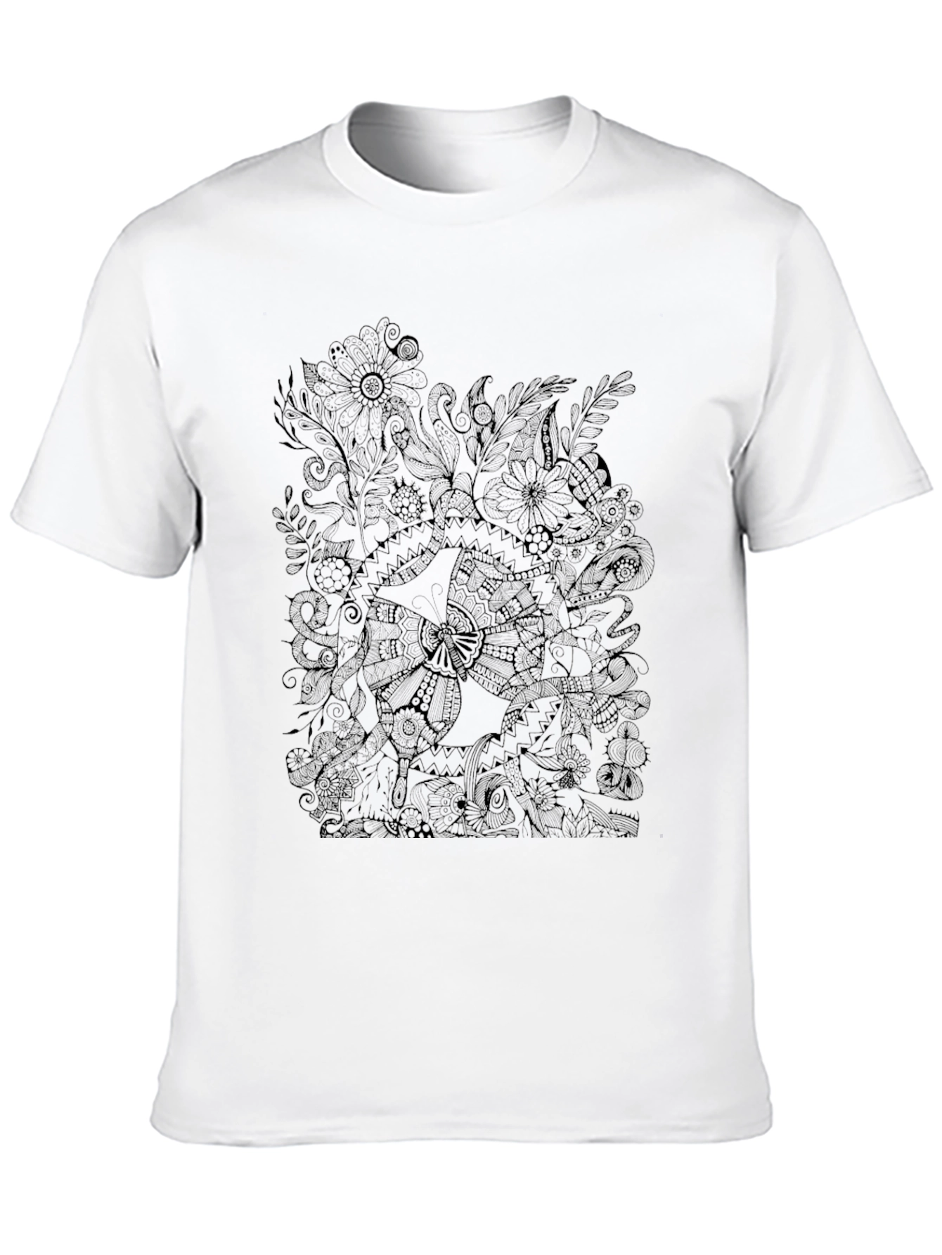 Nature Inspired Black Graphic Tee