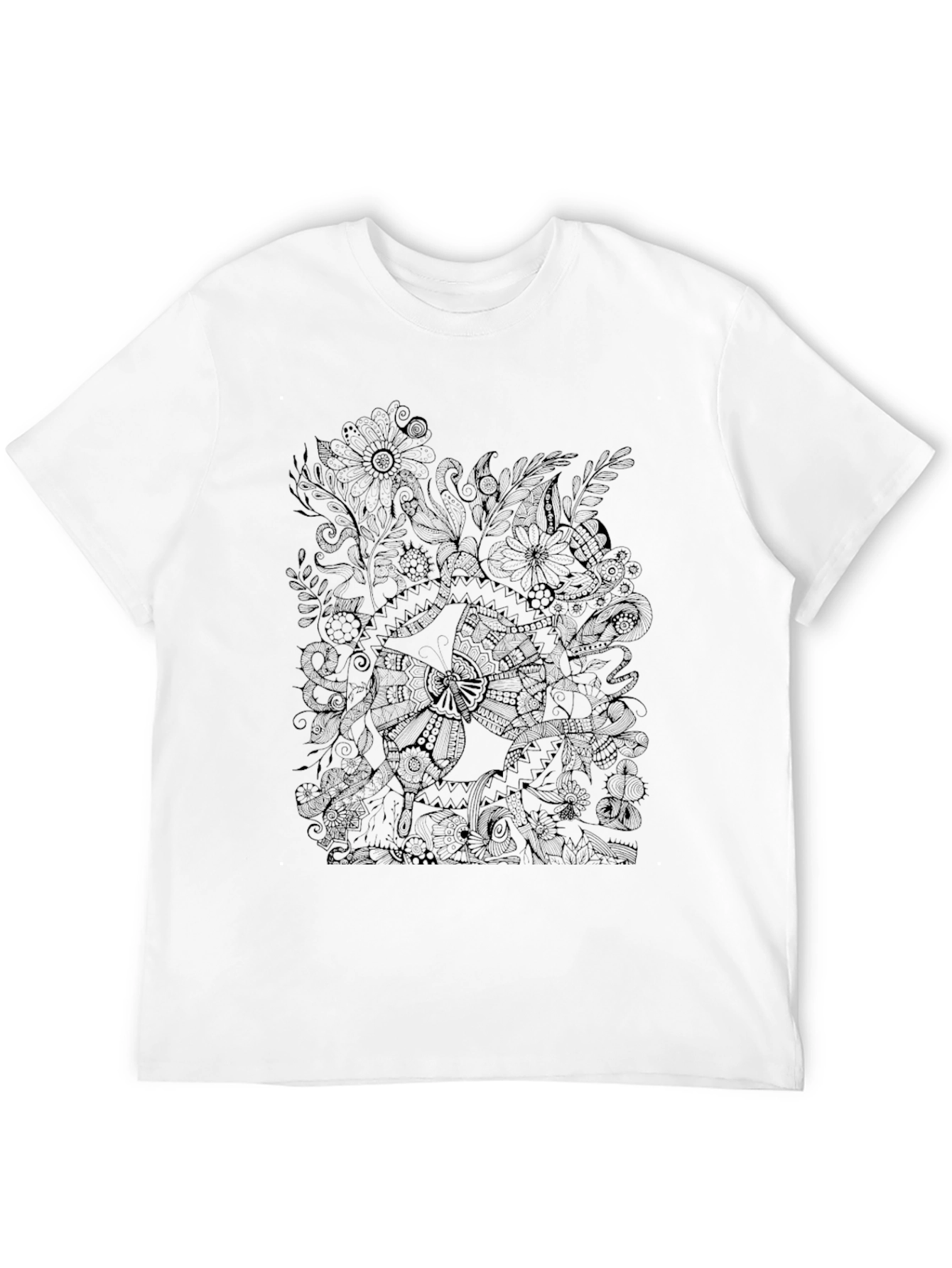 Nature Inspired Black Graphic Tee