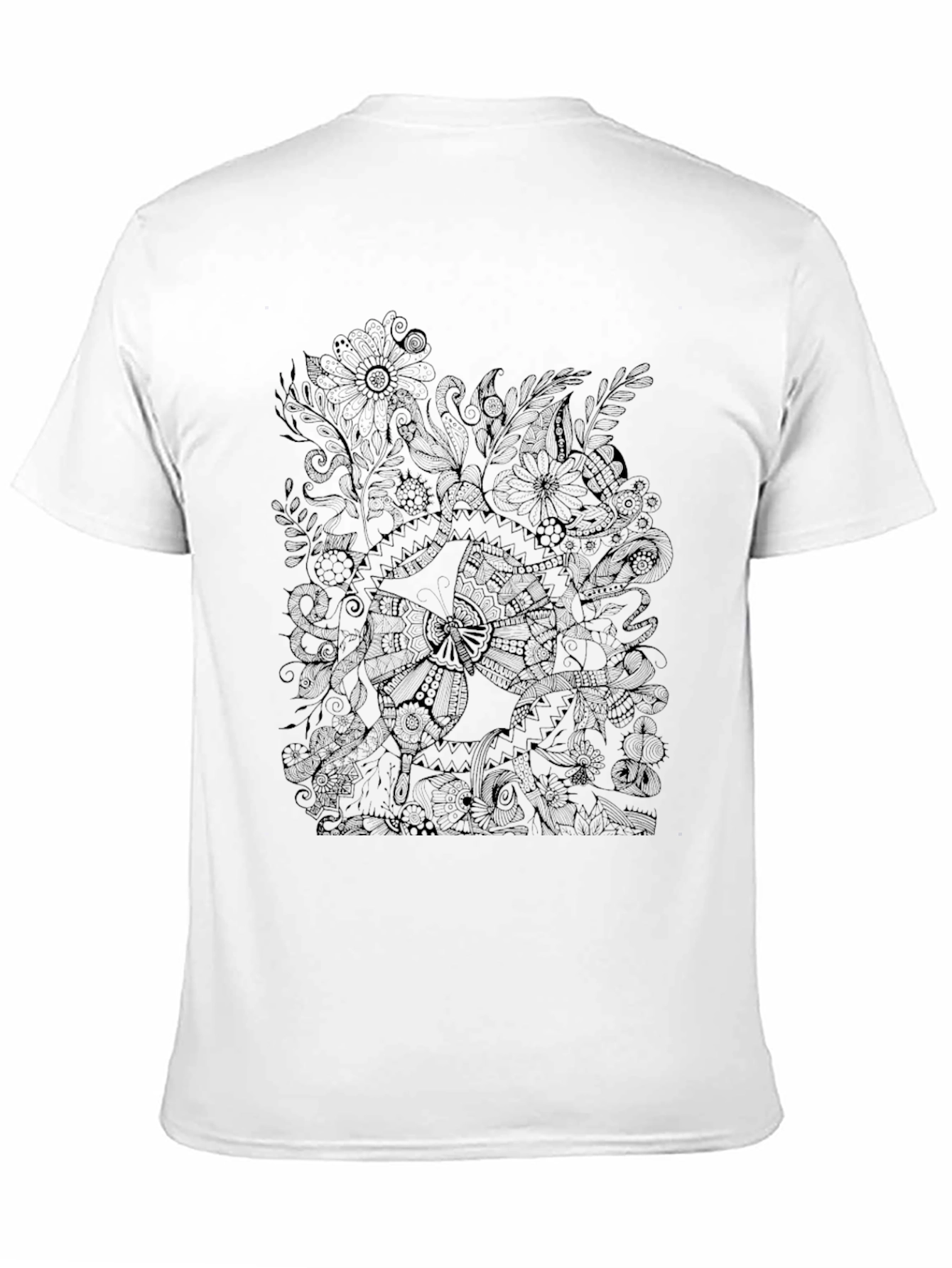 Nature Inspired Black Graphic Tee