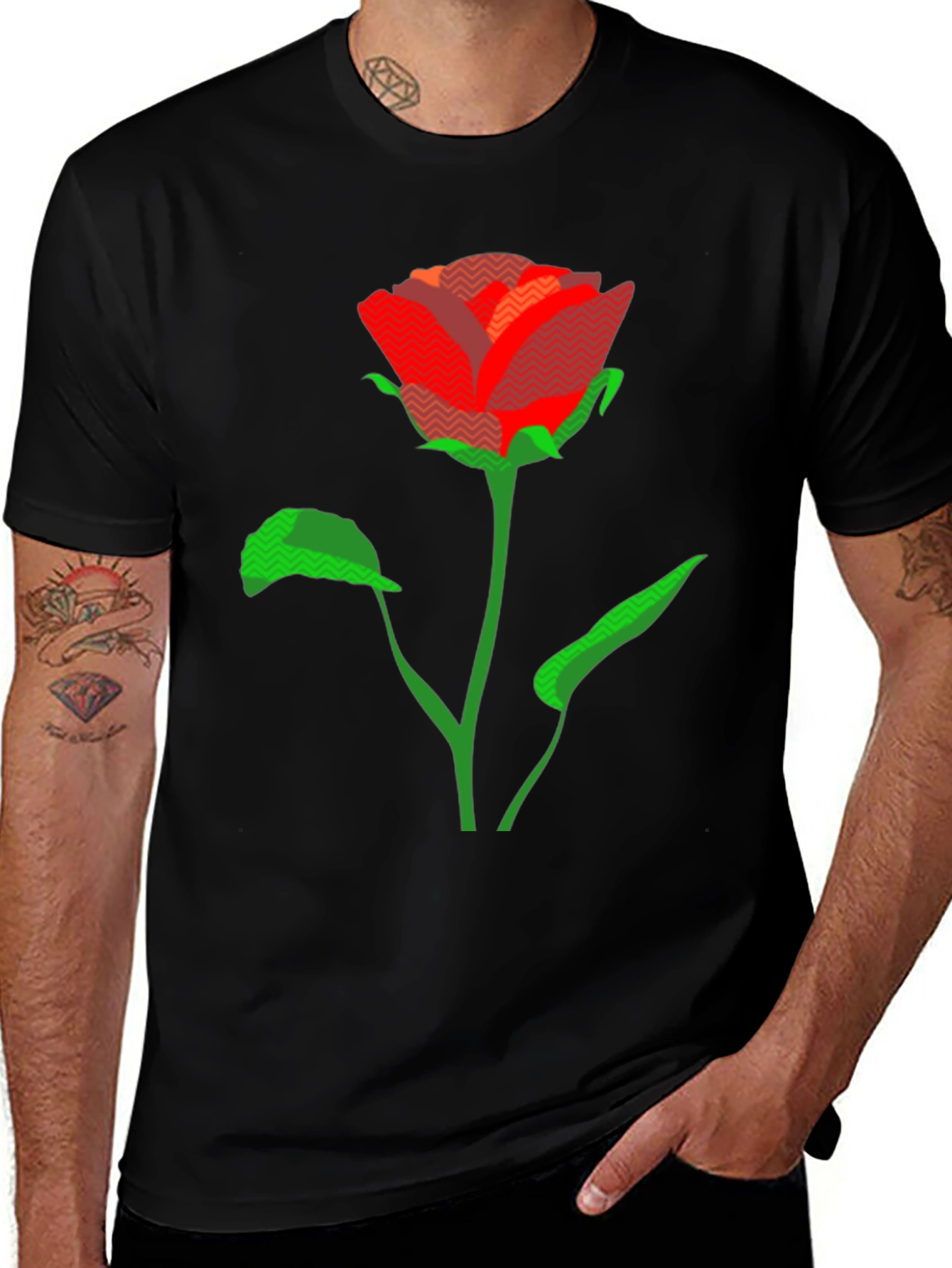 Rose Graphic Tee - Mens Short Sleeve