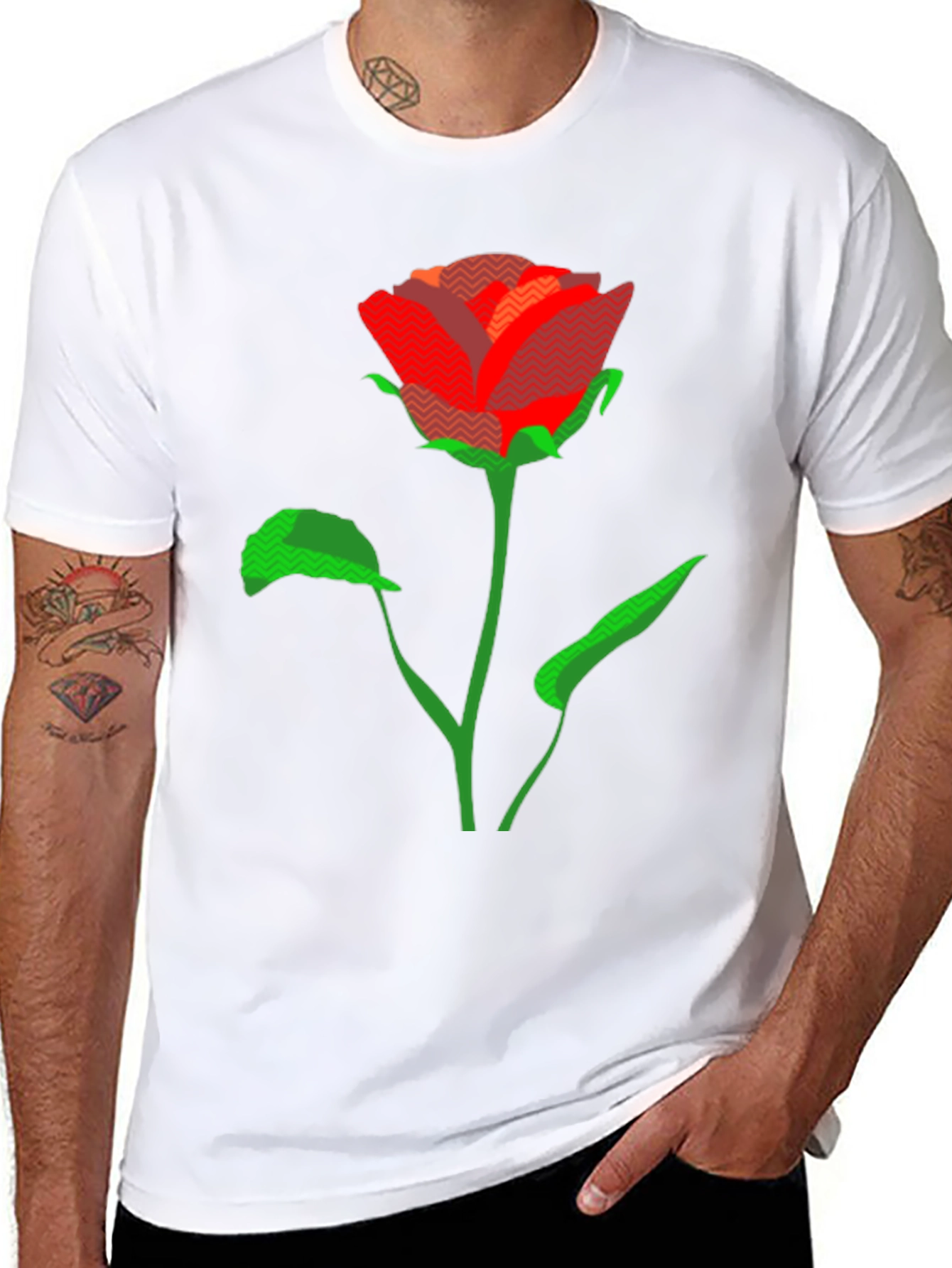 Rose Graphic Tee - Mens Short Sleeve
