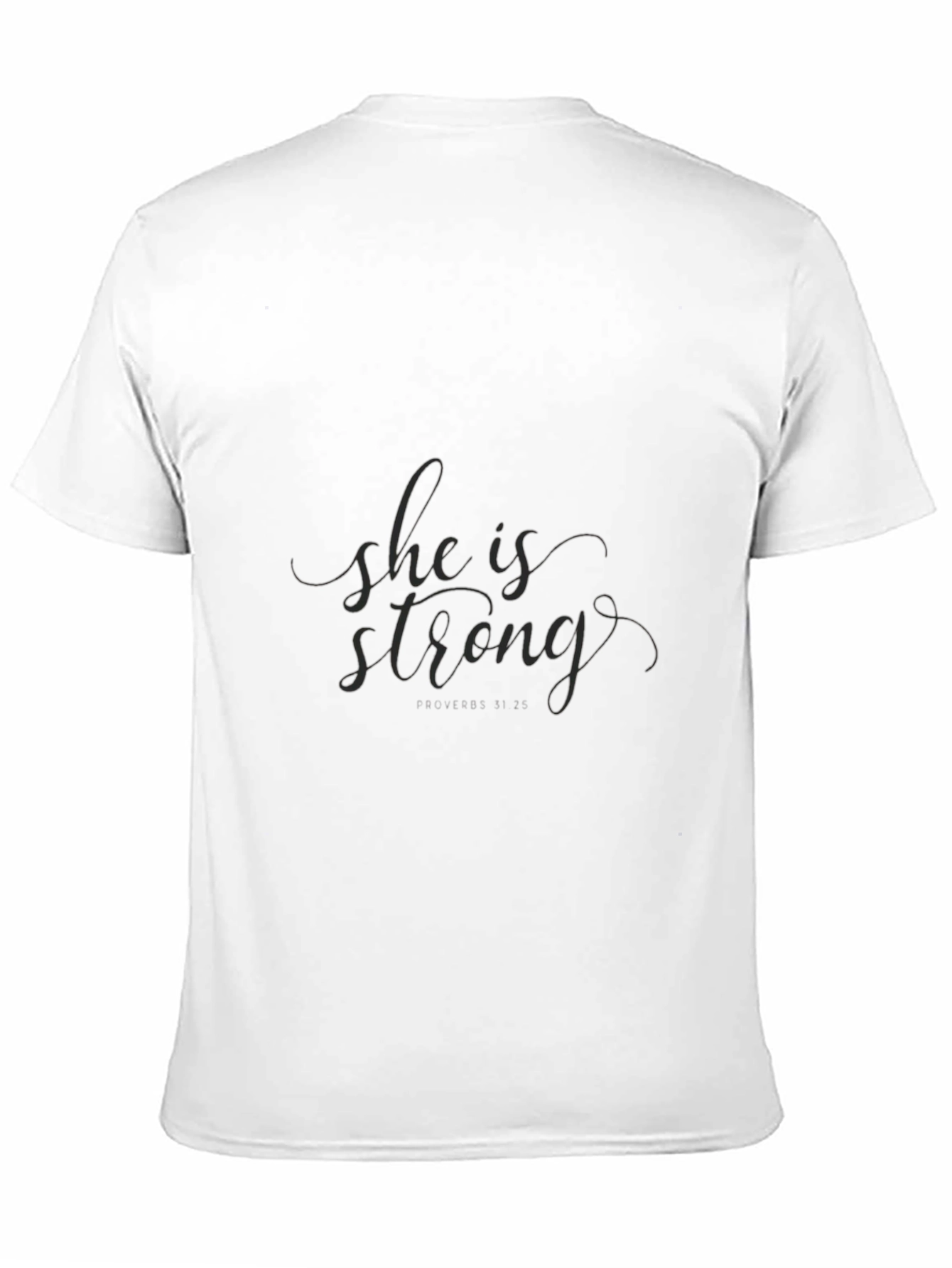 She is Strong T-Shirt - Black Cotton Tee
