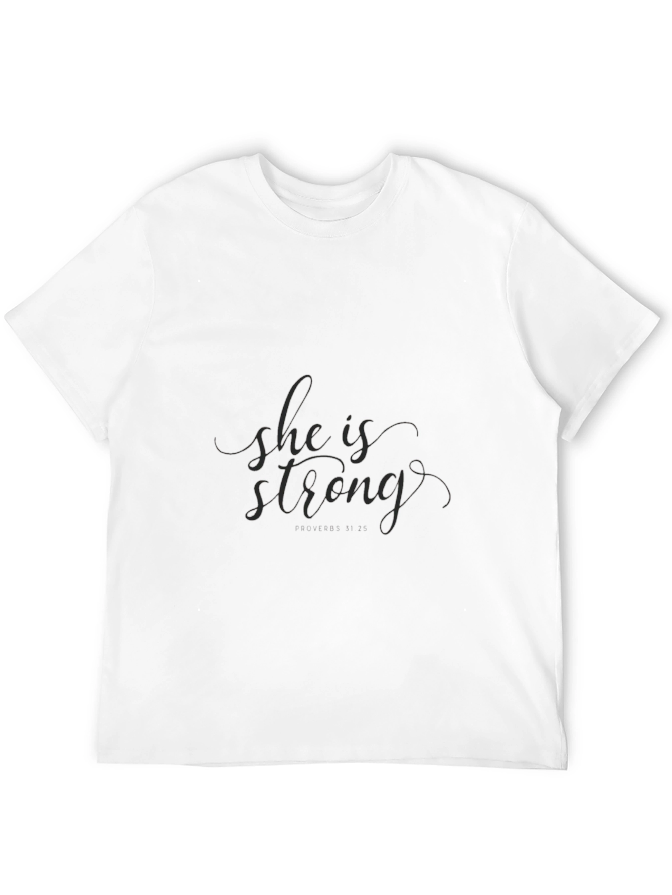 She is Strong T-Shirt - Black Cotton Tee