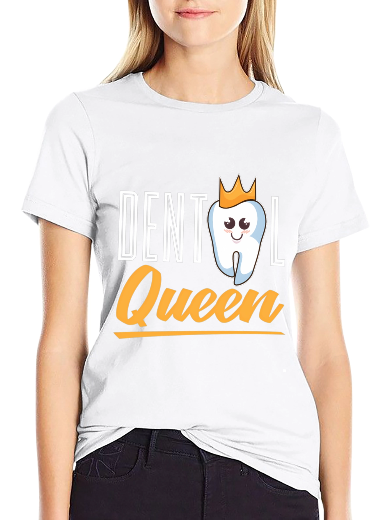 Dental Queen Black T-Shirt Funny Dentist Gift