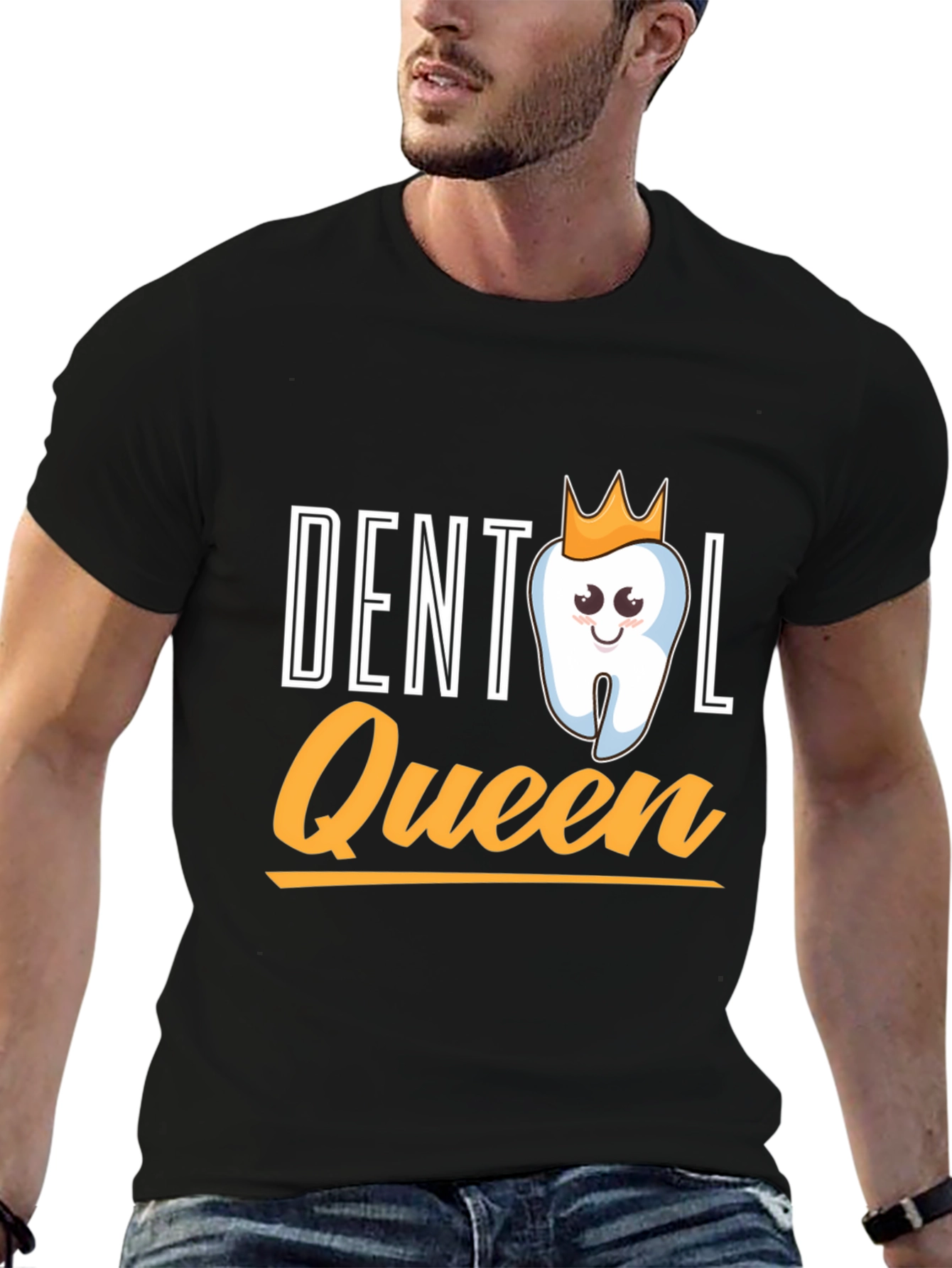 Dental Queen Black T-Shirt Funny Dentist Gift