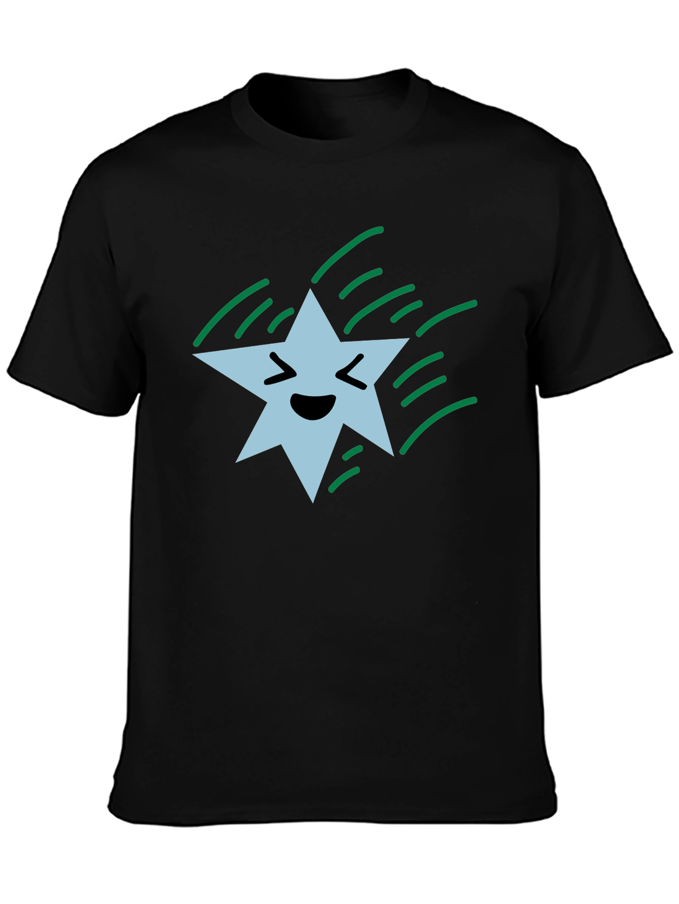 Smiling Star Black T-Shirt
