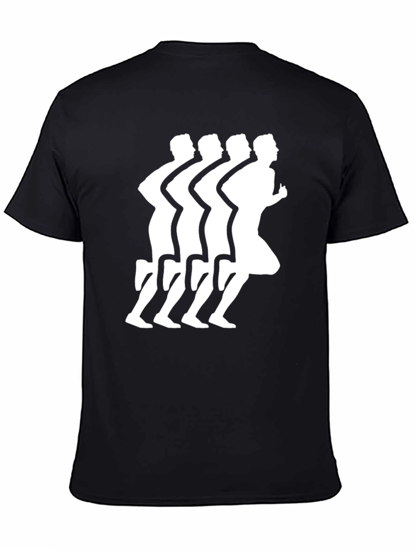 Mens Black Running Graphic T-Shirt