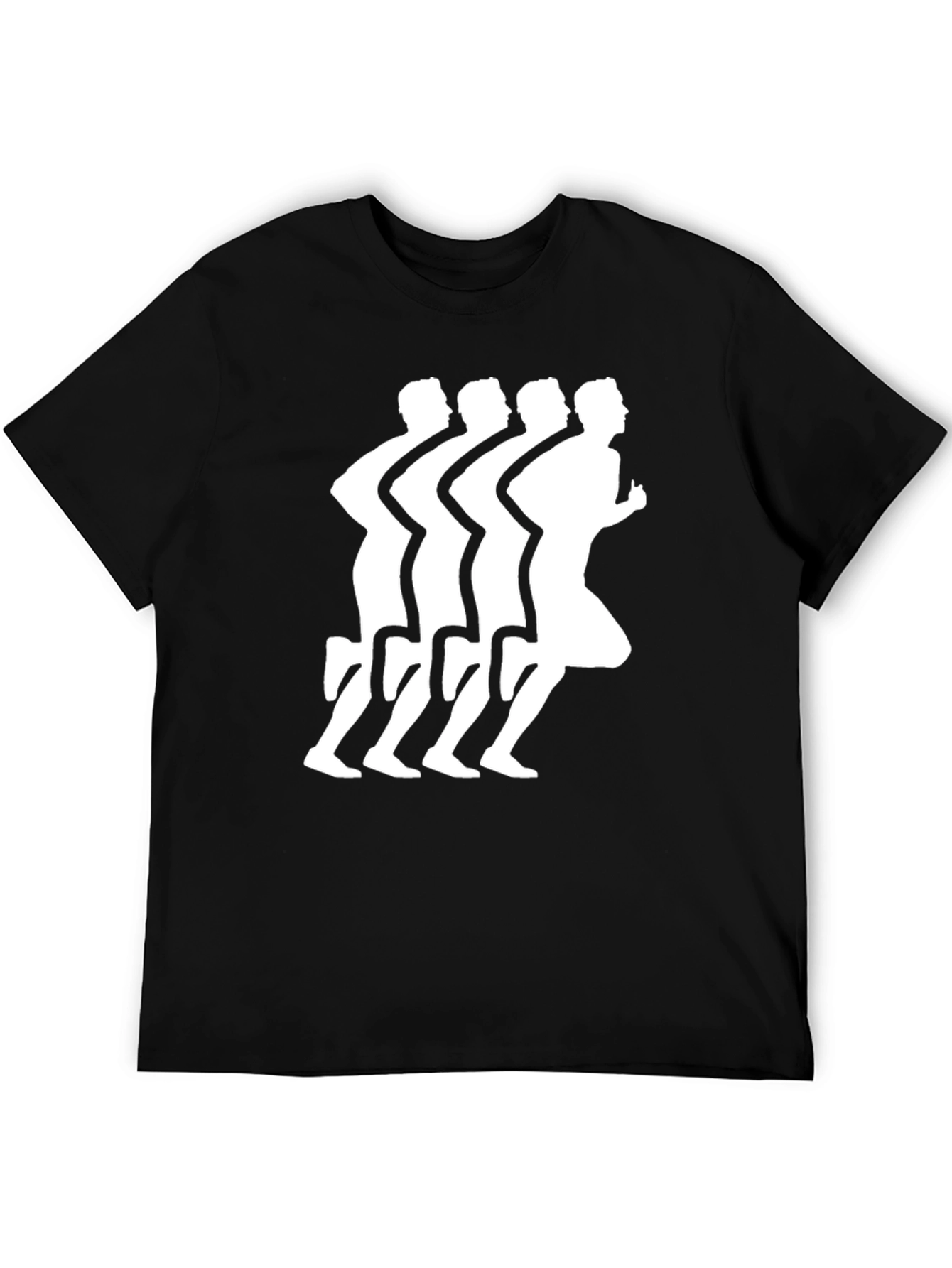 Mens Black Running Graphic T-Shirt