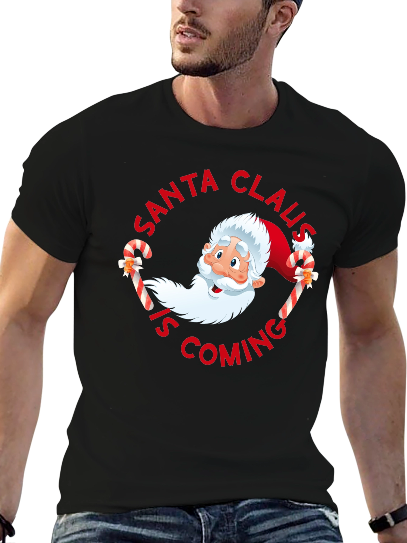Santa Claus is Coming T-Shirt - Holiday Festive Tee