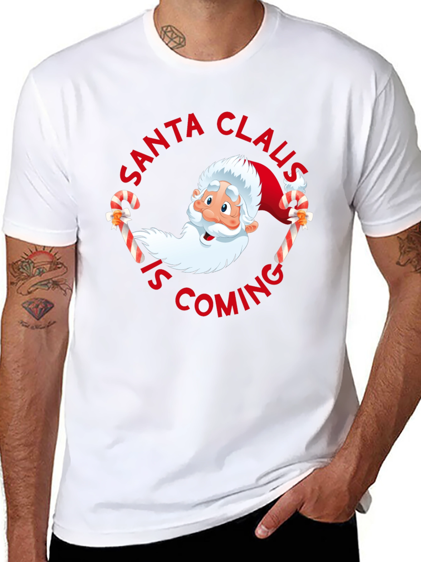 Santa Claus is Coming T-Shirt - Holiday Festive Tee