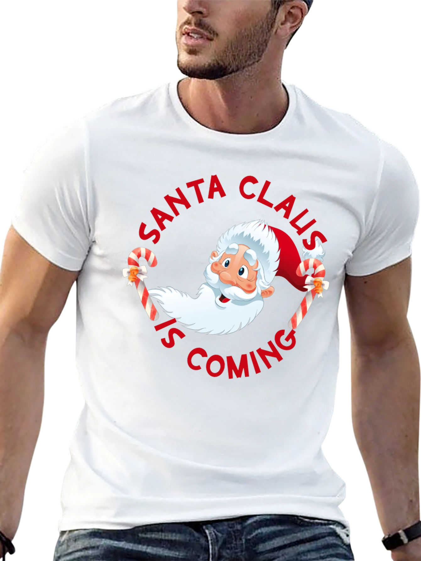 Santa Claus is Coming T-Shirt - Holiday Festive Tee
