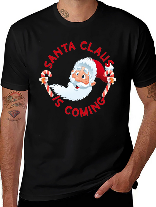 Santa Claus is Coming T-Shirt - Holiday Festive Tee